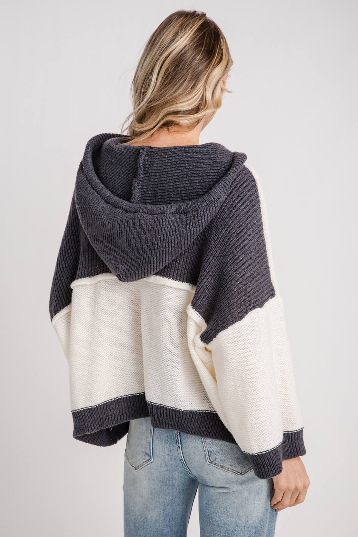 Mello. Hooded Henley Sweater