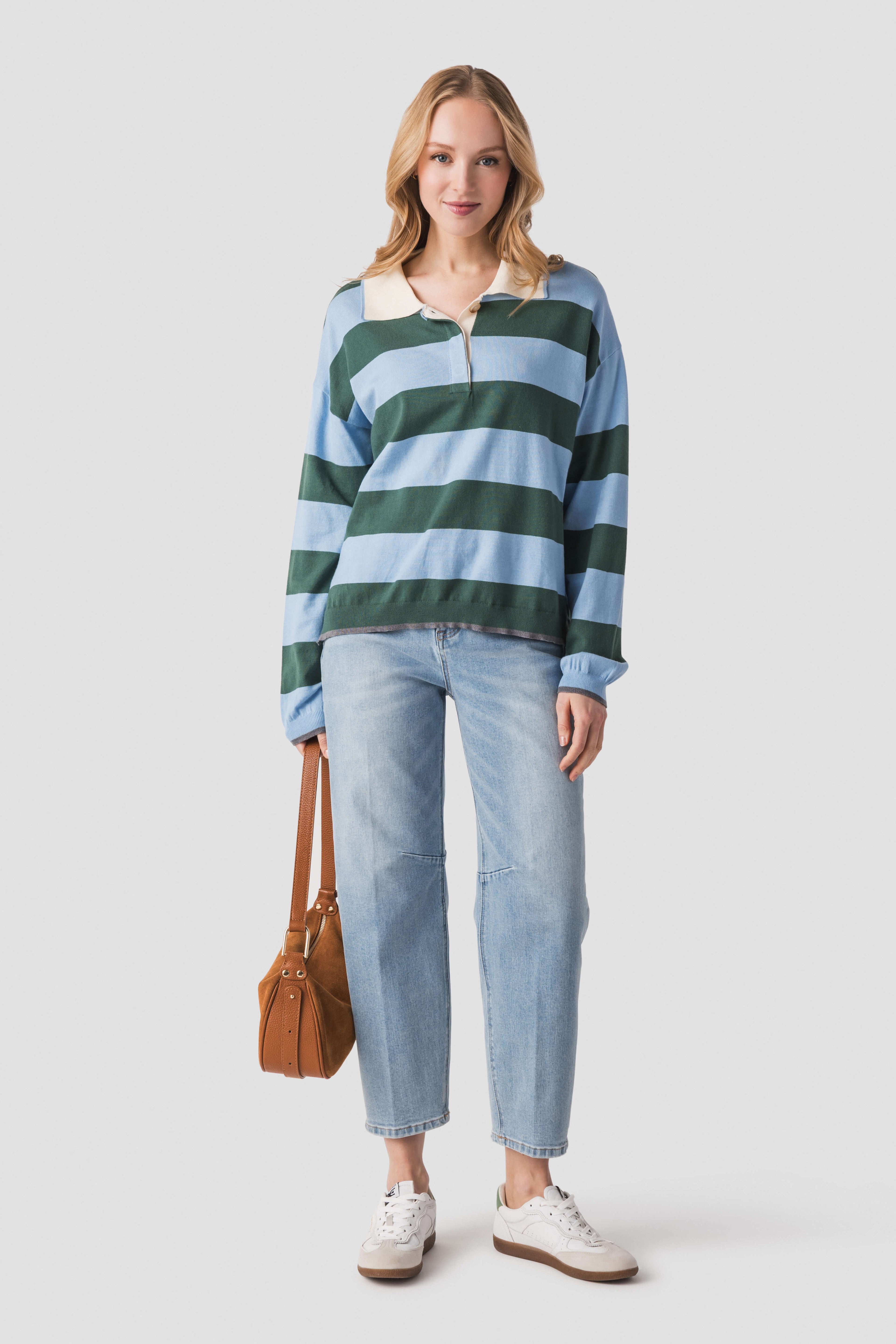 &Merci Striped Rugby Sweater