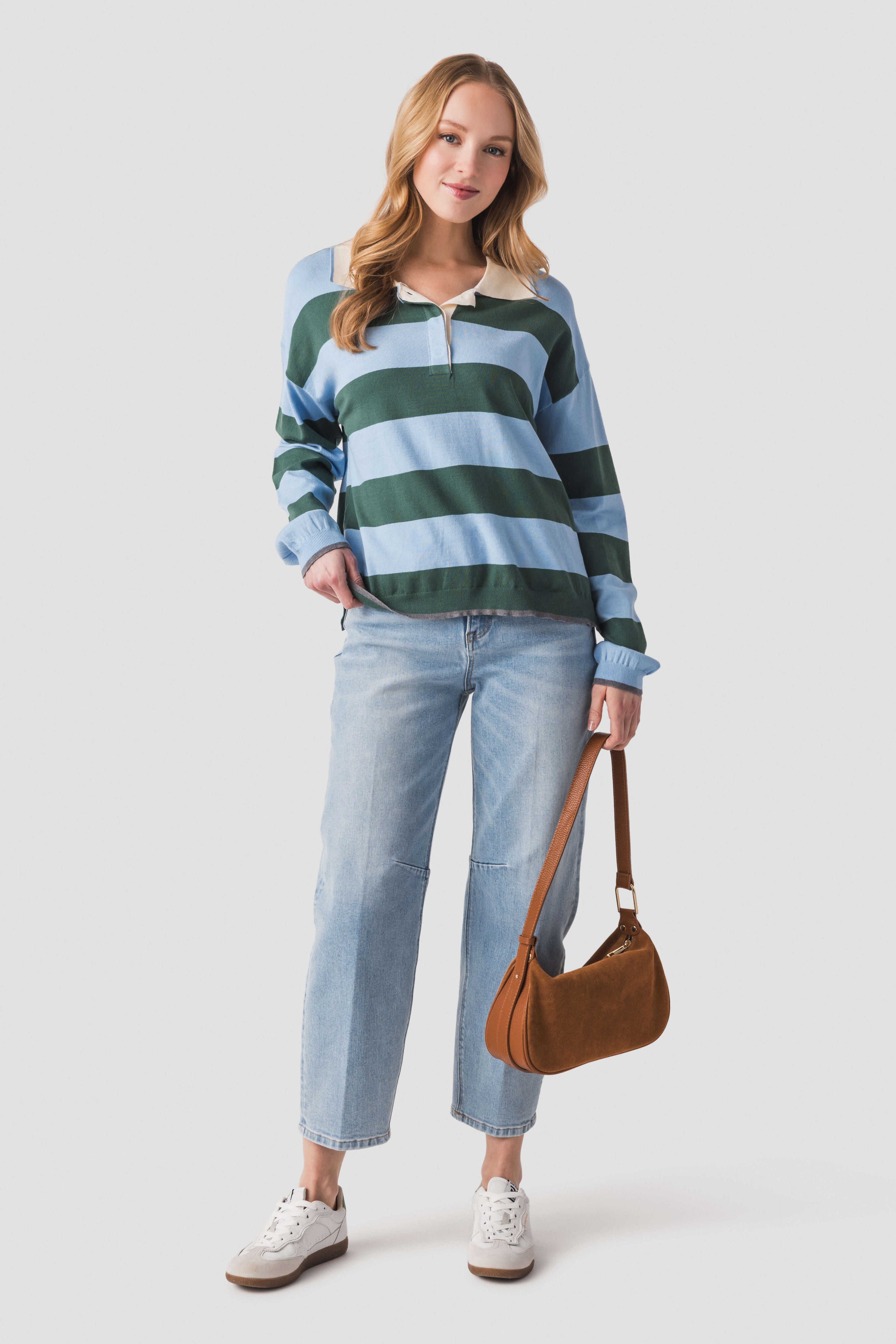 &Merci Striped Rugby Sweater