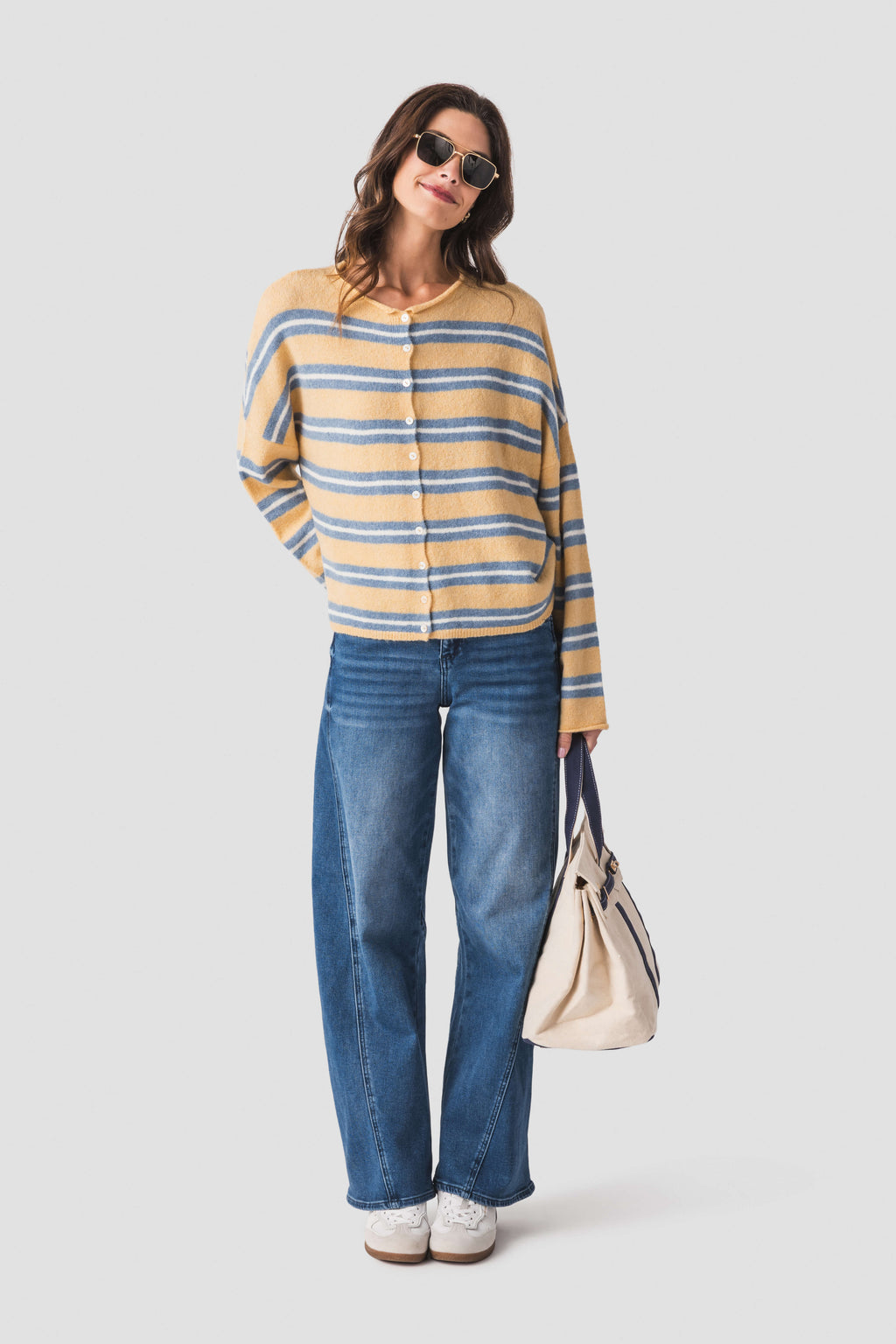 Things Between Varsity Striped Piper Cardigan