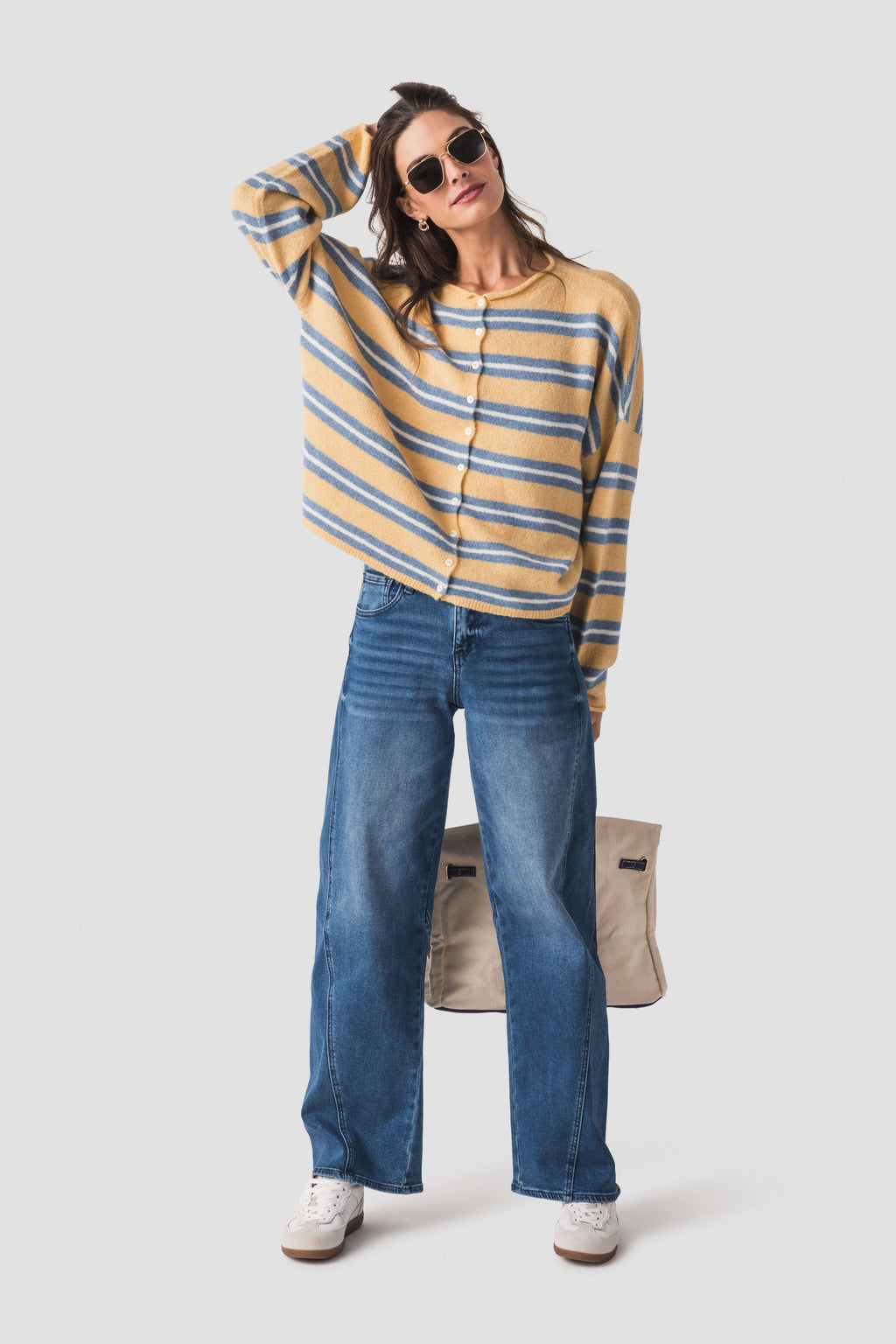 Things Between Varsity Striped Piper Cardigan