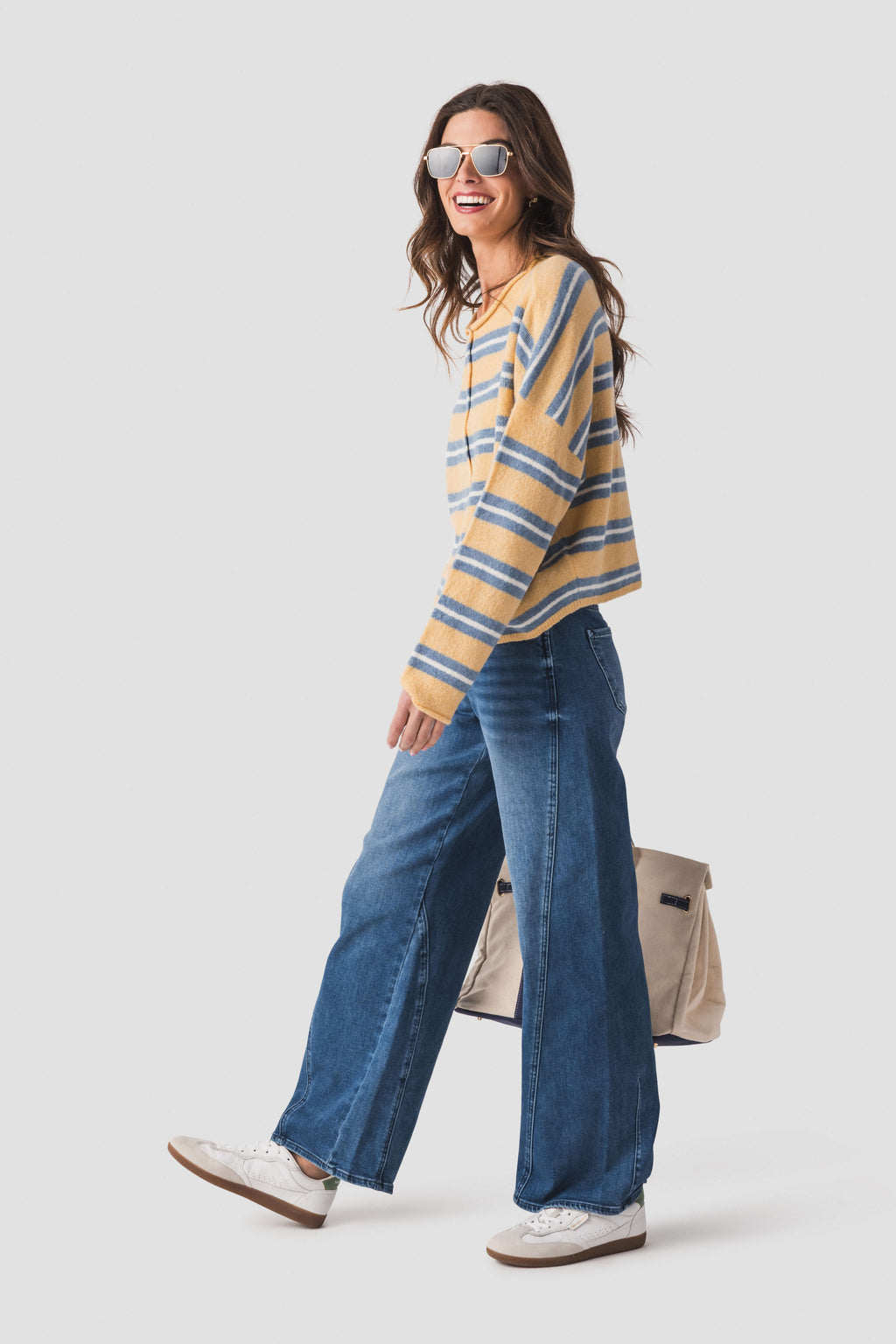 Things Between Varsity Striped Piper Cardigan