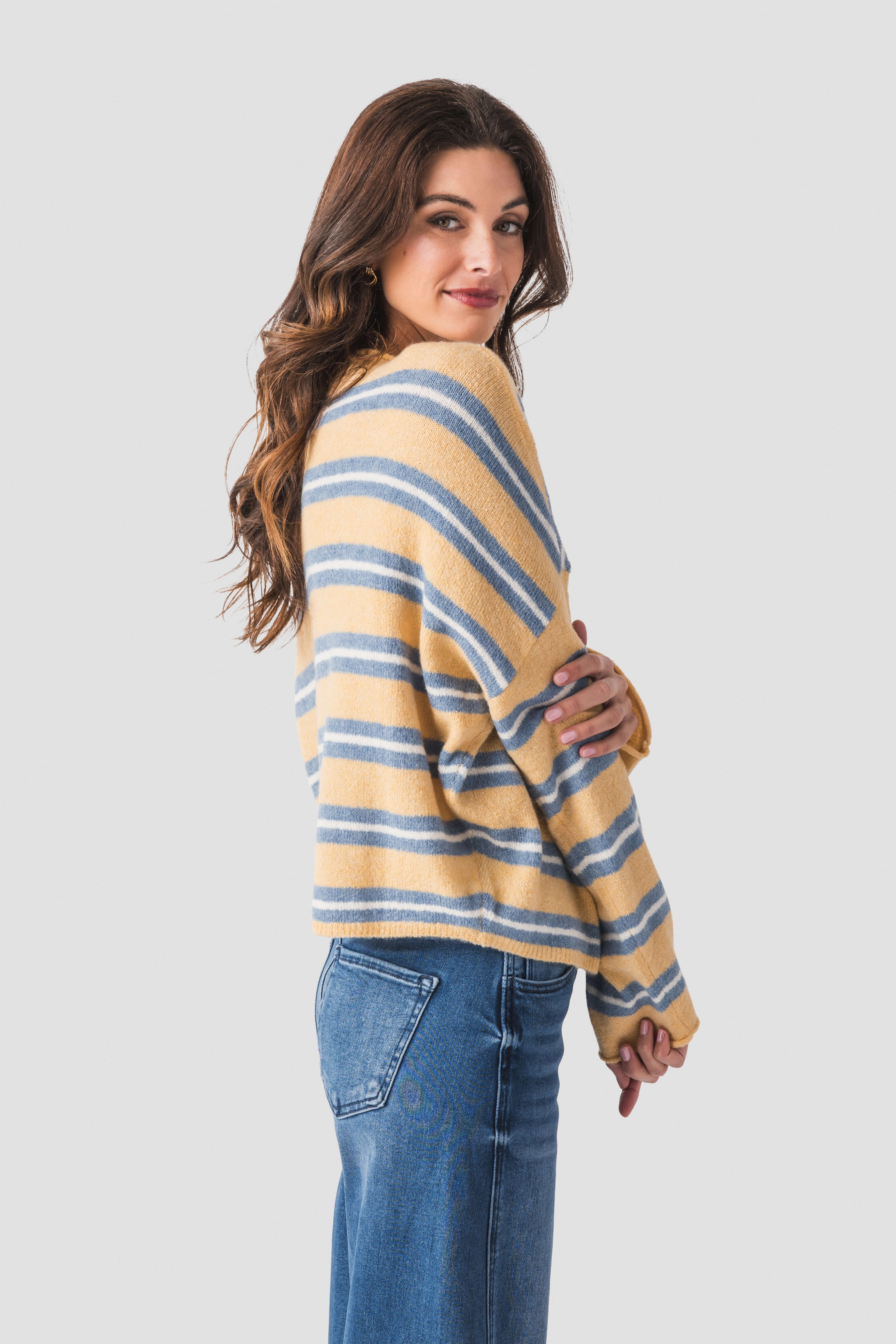 Things Between Varsity Striped Piper Cardigan