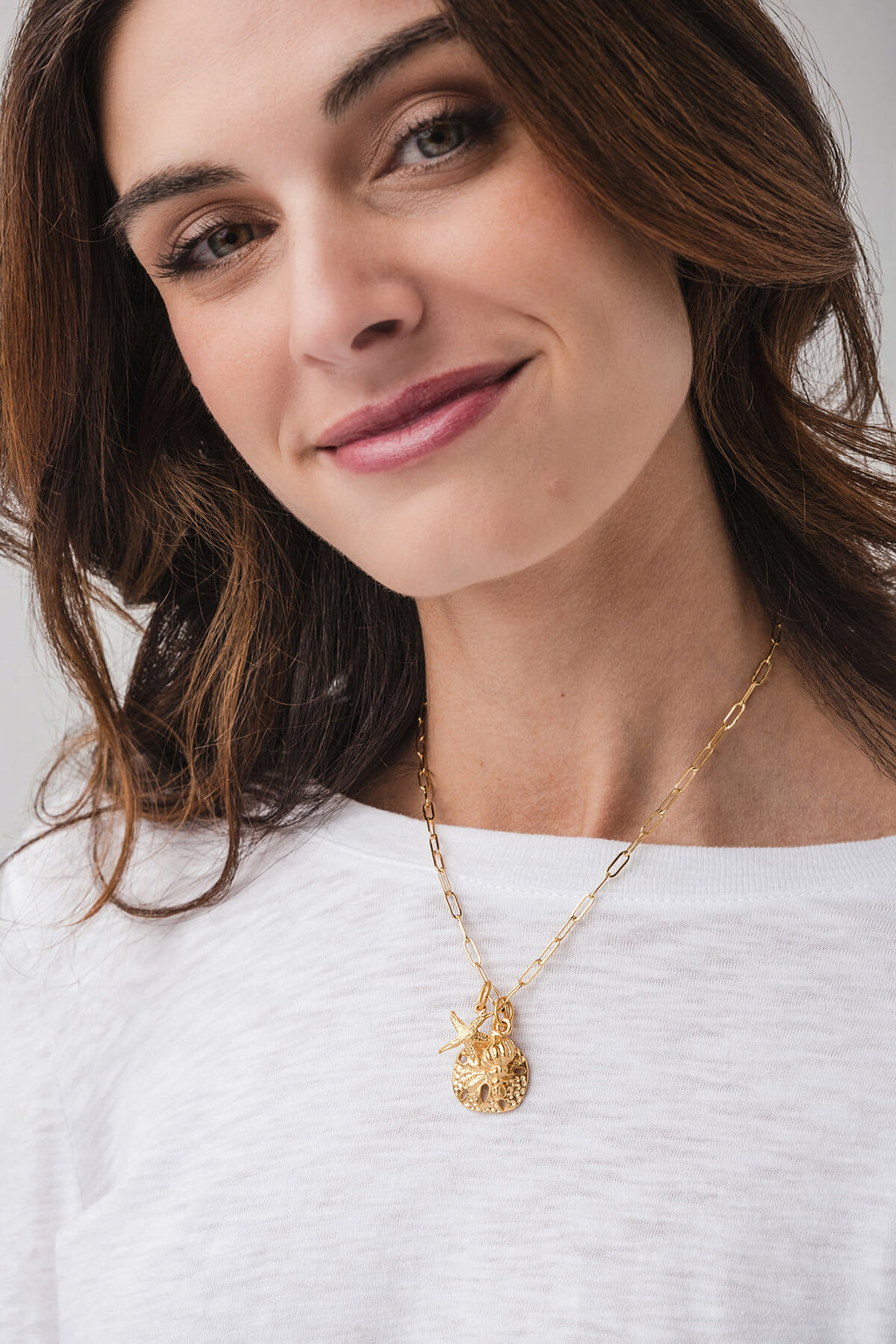 Susan Shaw Sand & Sea Paperclip Necklace