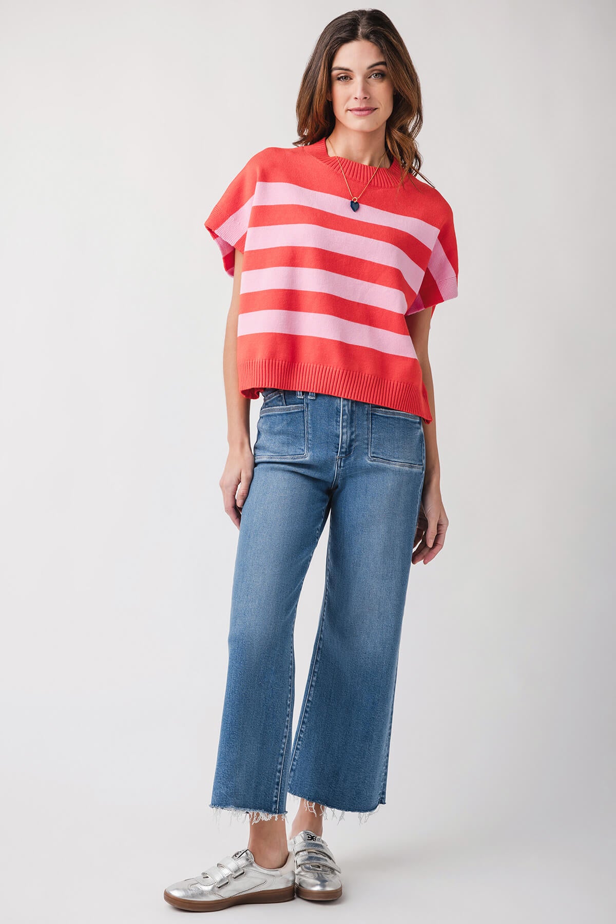 Pinch Stripe Knit Sweater Vest