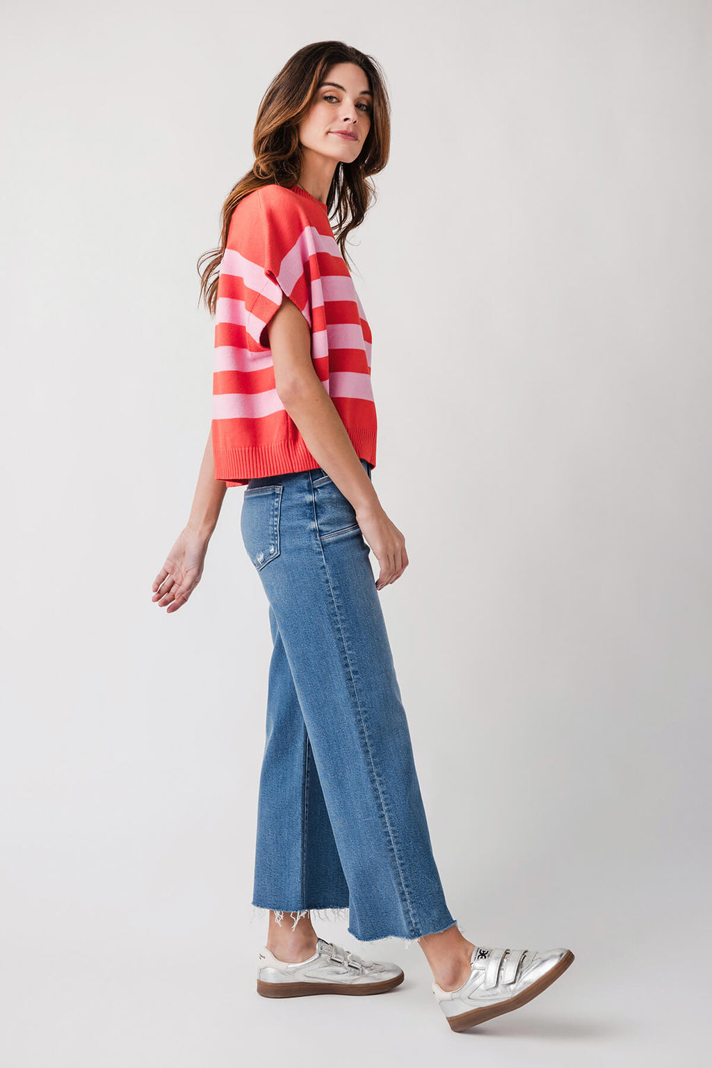 Pinch Stripe Knit Sweater Vest