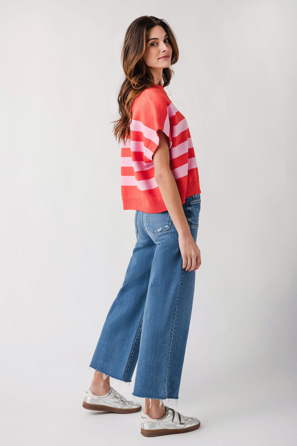Pinch Stripe Knit Sweater Vest