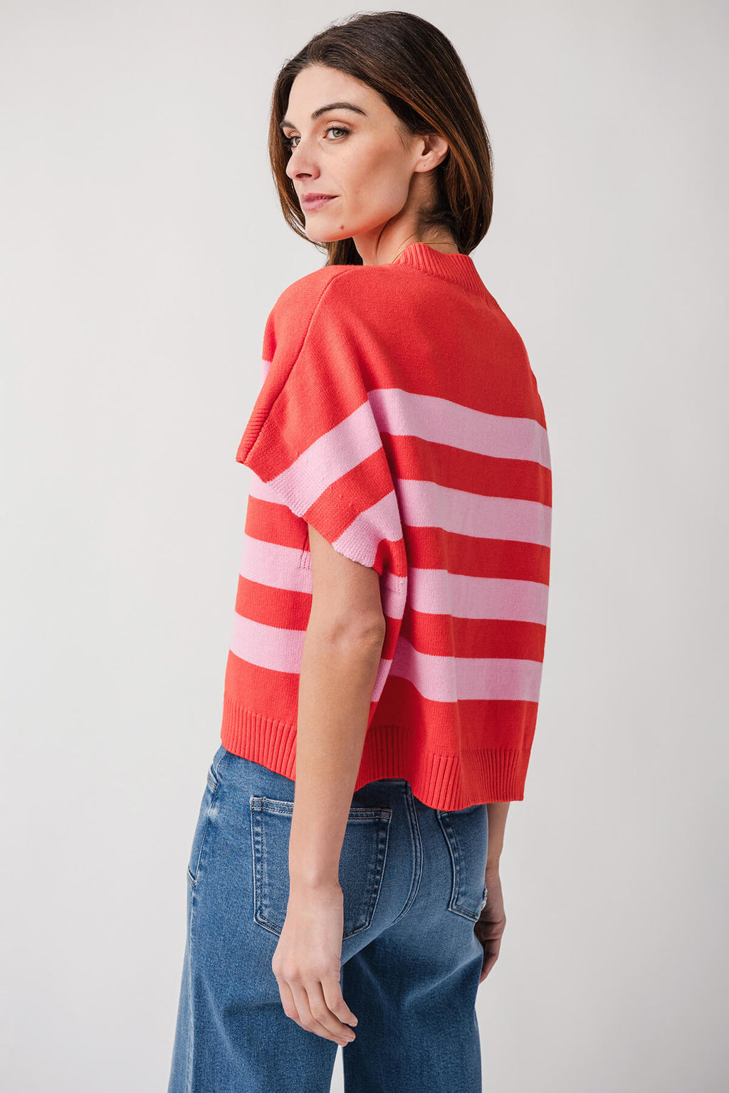 Pinch Stripe Knit Sweater Vest