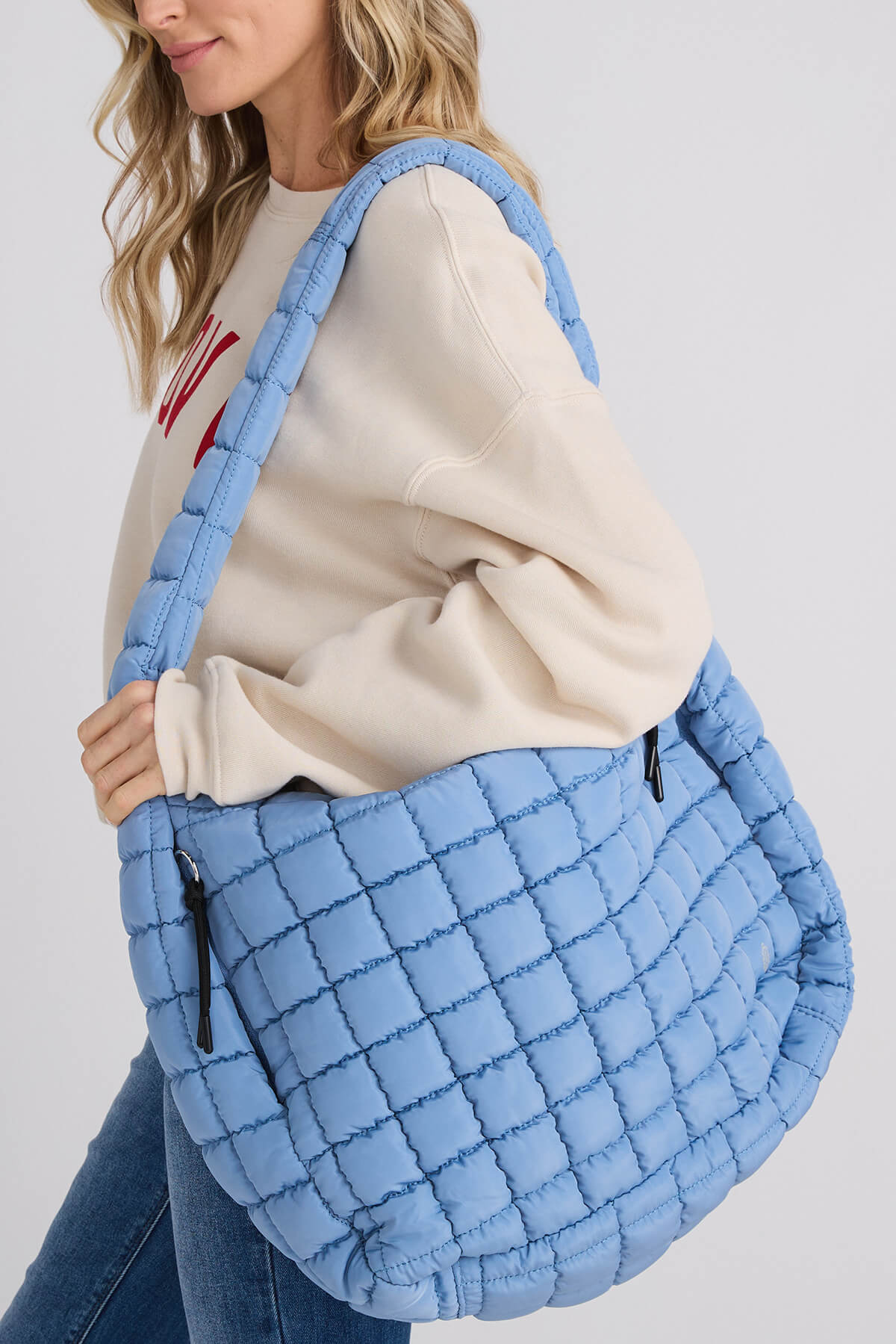 Free People Quilted Carryall Hobo Bag