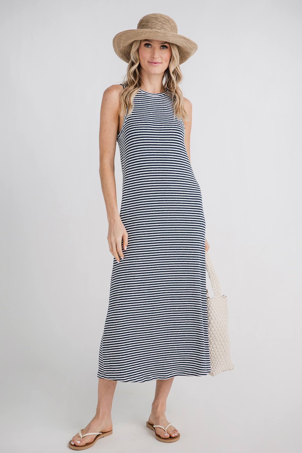 By Together Sleeveless Striped Knit Dress