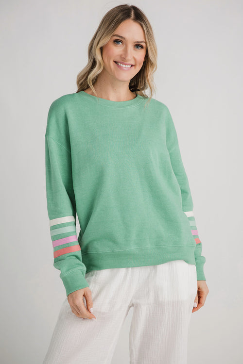 Ocean Drive Colorpop Stripe Sweatshirt