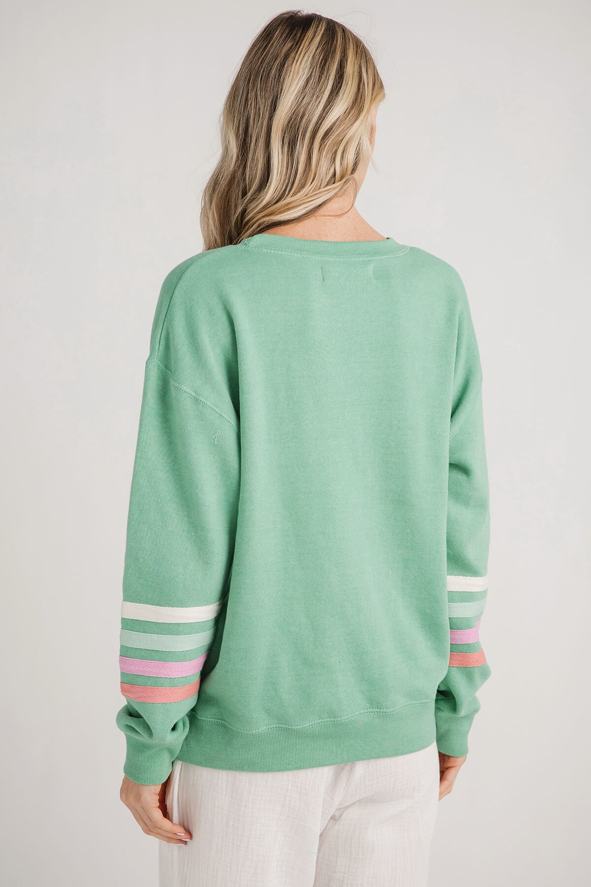 Ocean Drive Colorpop Stripe Sweatshirt