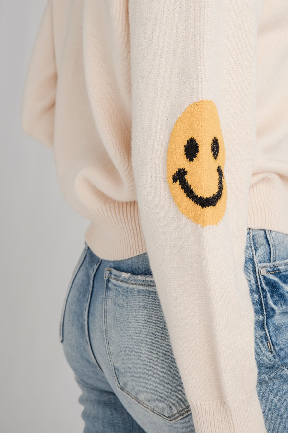 THML Smiley Sleeve Knit Sweater