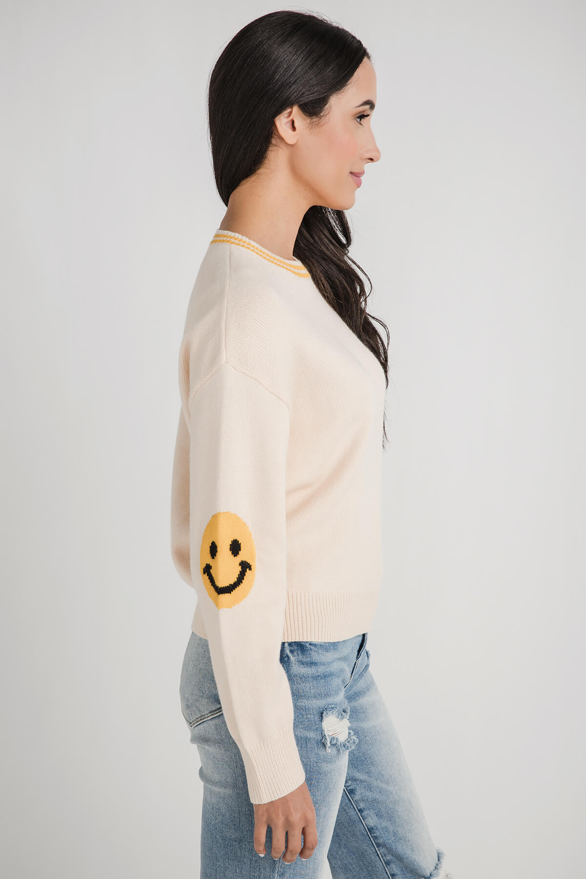 THML Smiley Sleeve Knit Sweater