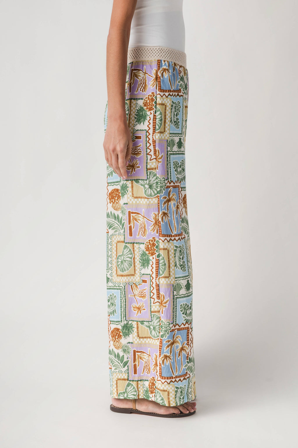 Dress Forum Seashell Printed Wideleg Pants