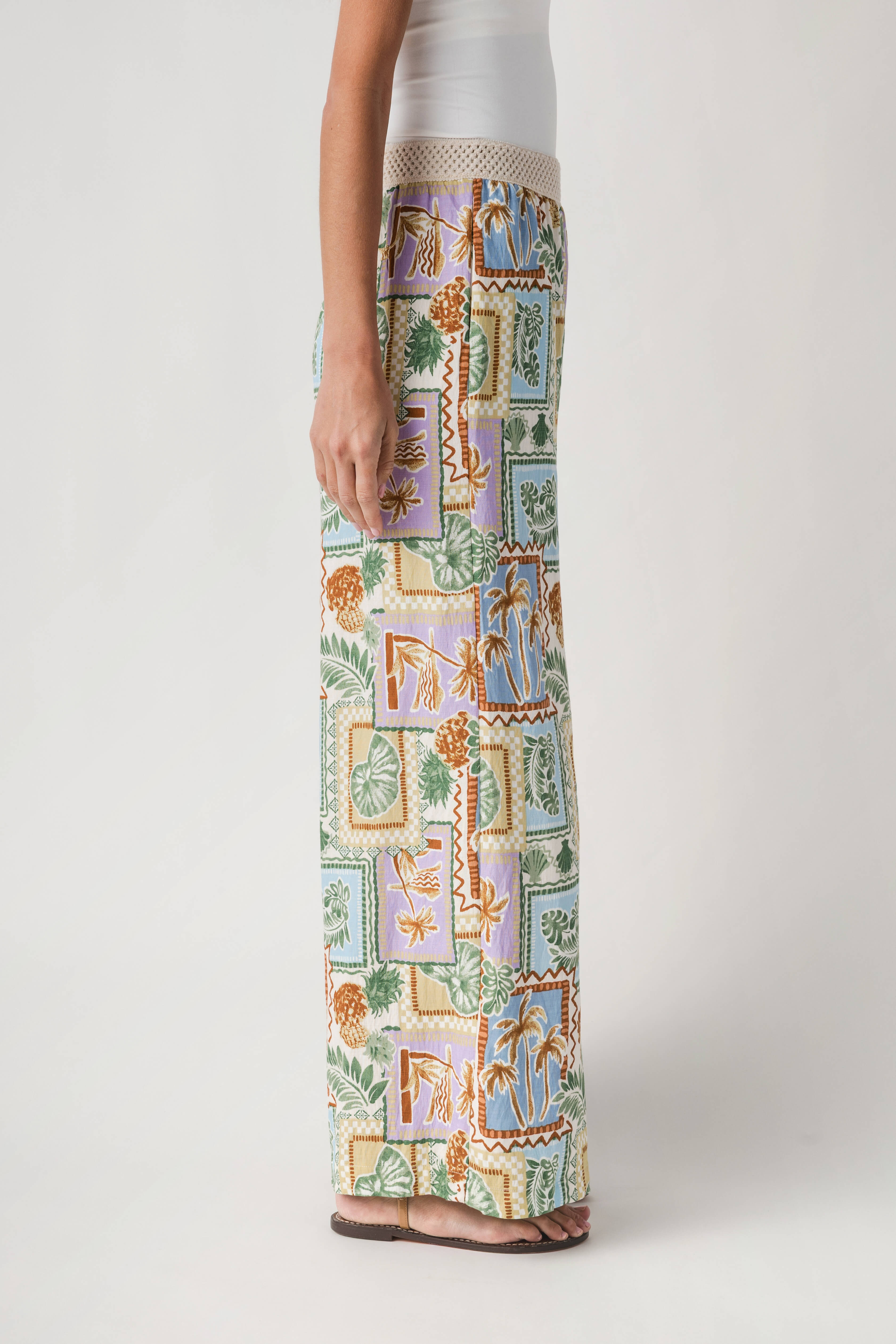 Dress Forum Seashell Printed Wideleg Pants