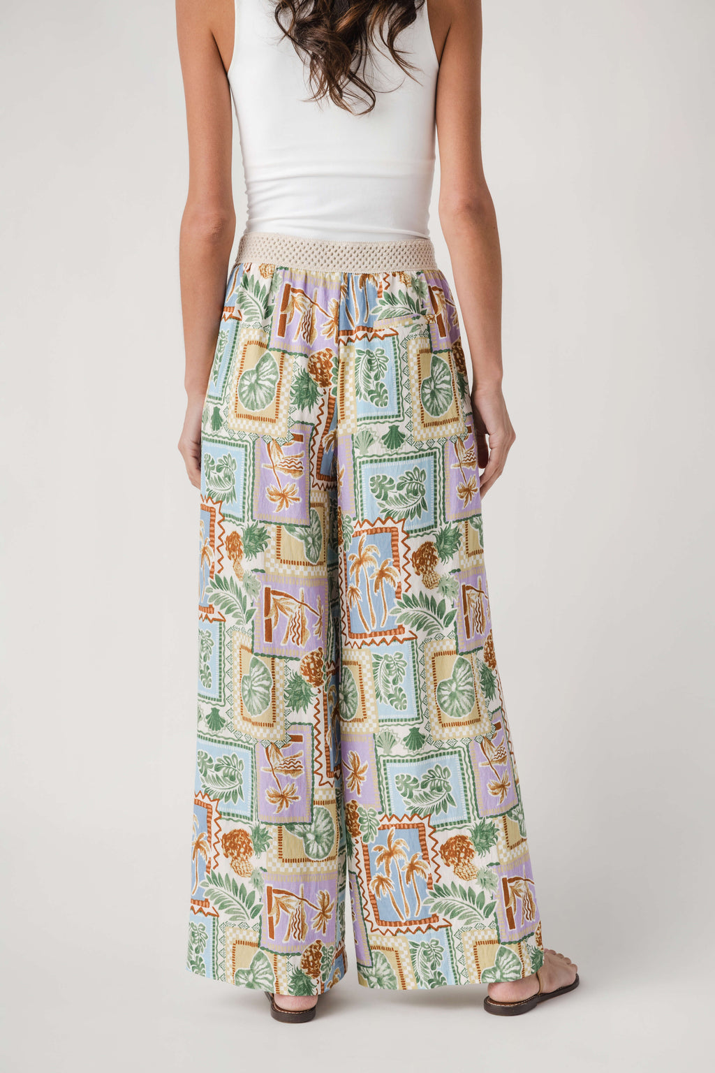 Dress Forum Seashell Printed Wideleg Pants