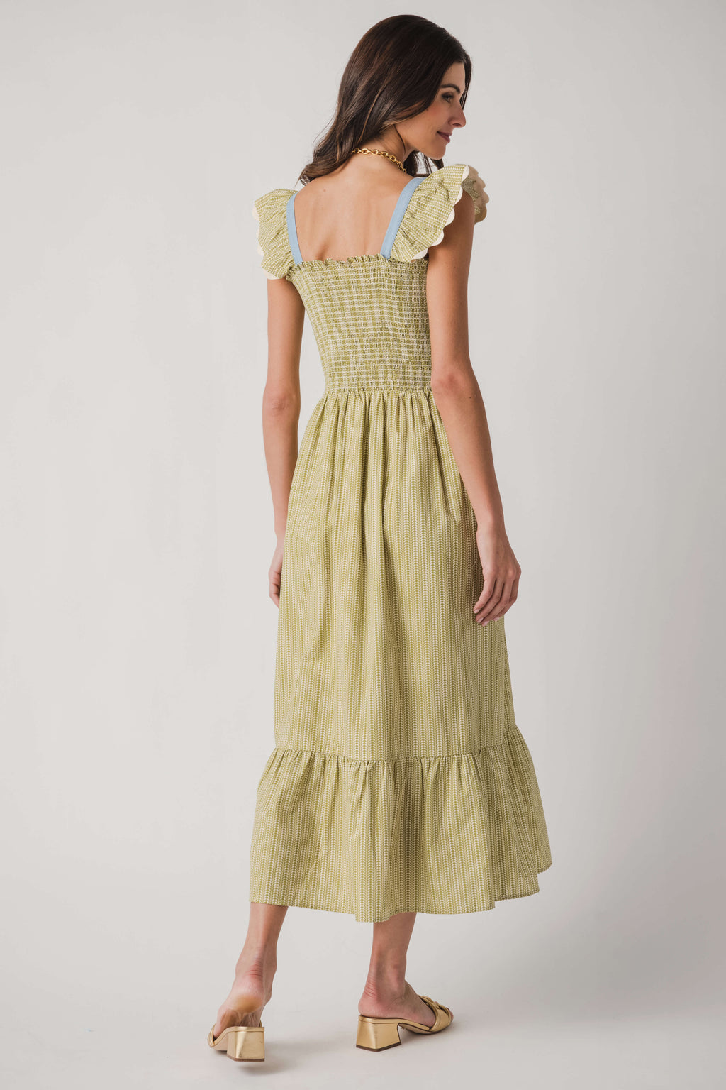 THML Smocked Bodice Maxi Dress