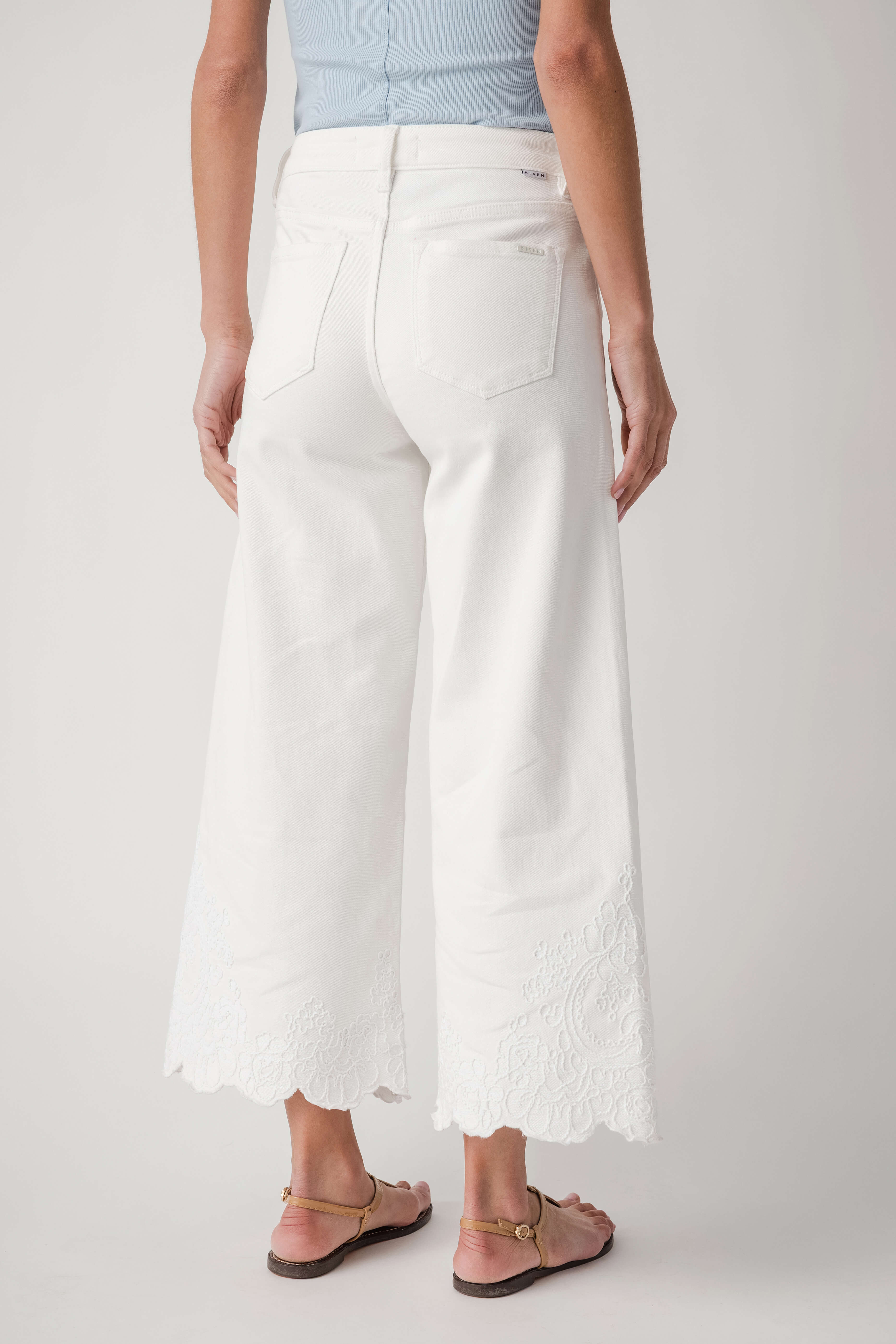 Risen Lacey High Rise Crop Wide Hem Pants