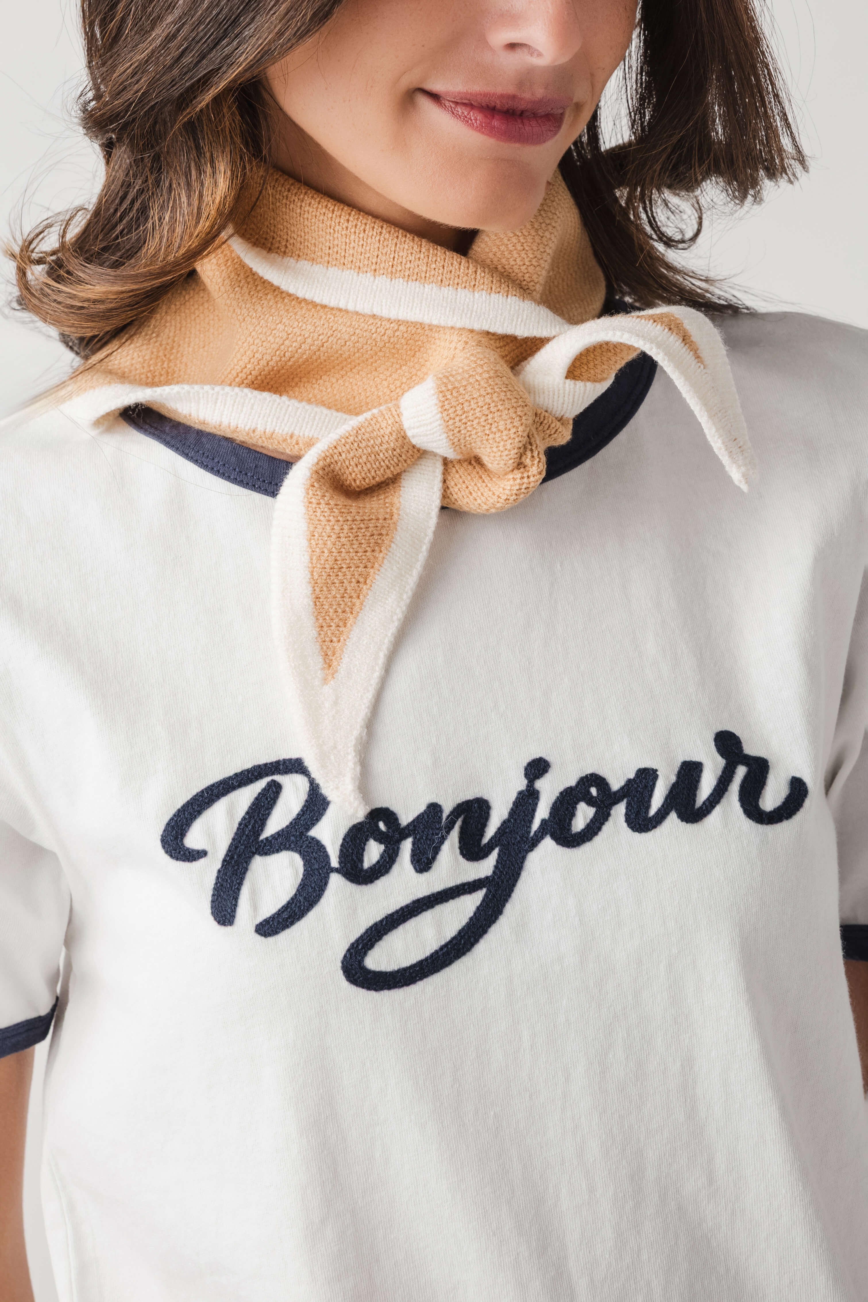 Accity Knit Triangle Scarf