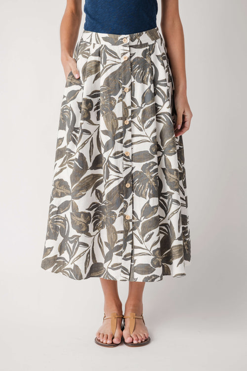 Dress Forum Button Front Midi Skirt