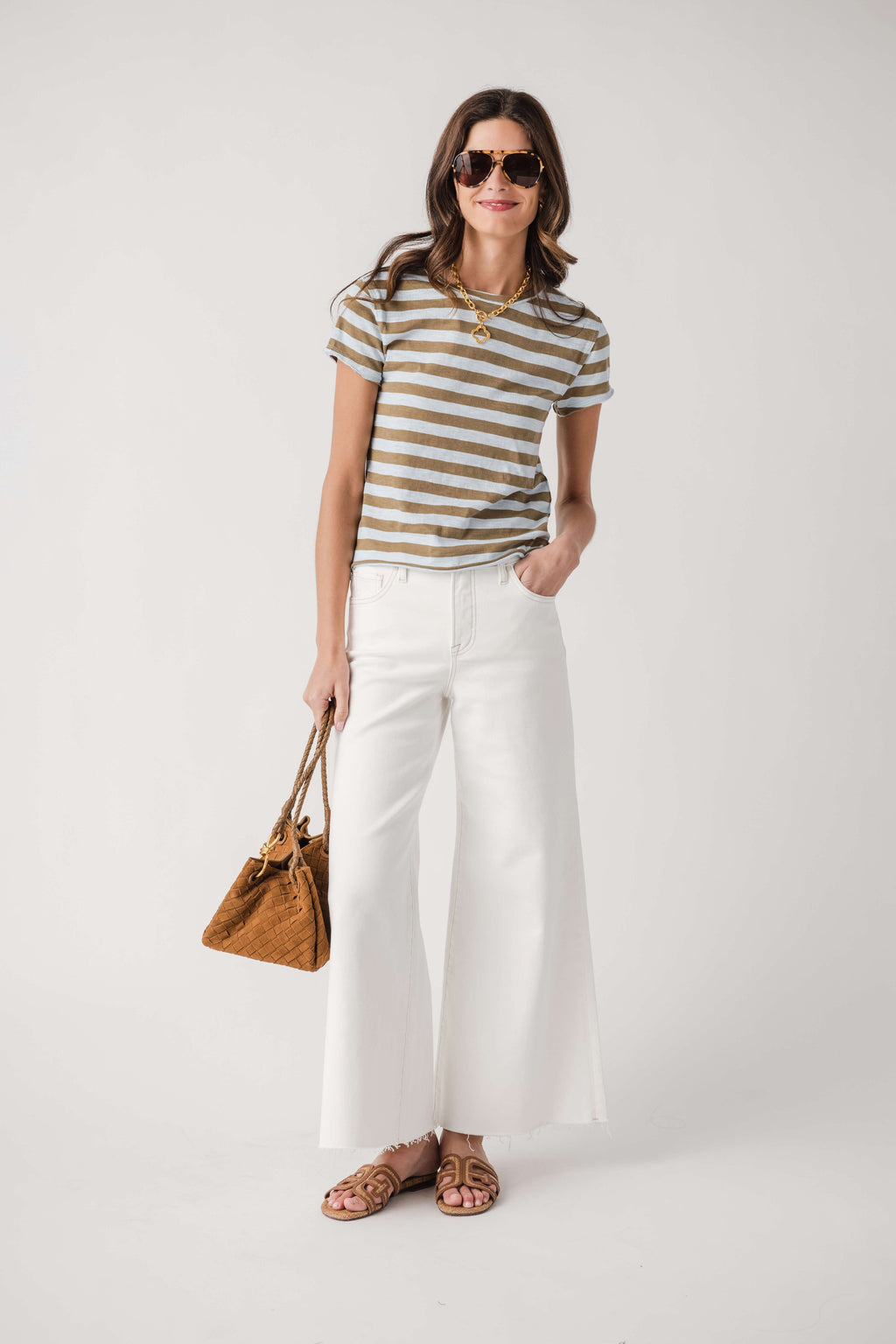 Emma Woven Suede Bag