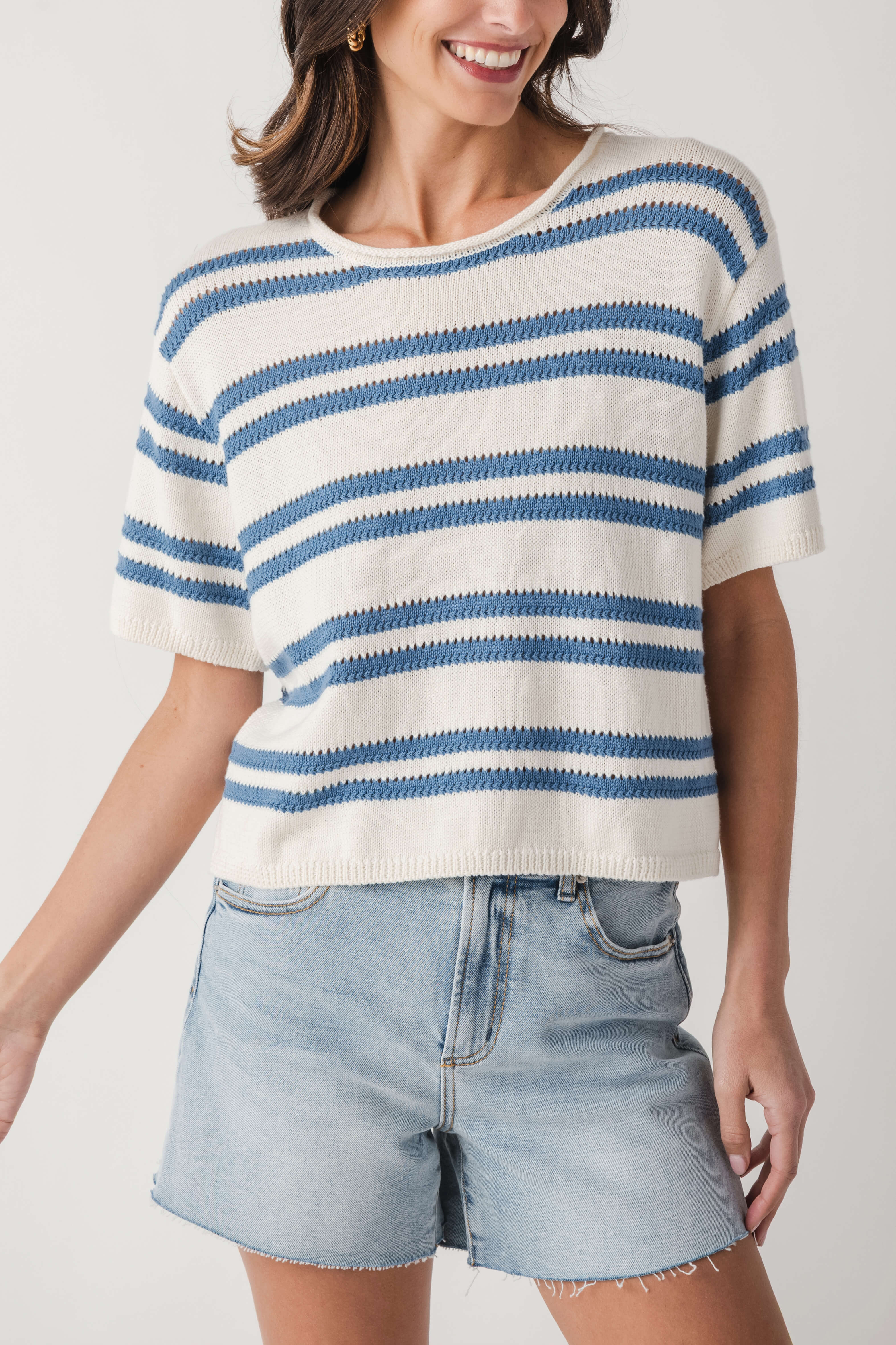 Z Supply Prado Stripe Sweater Tee