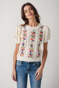 Strut & Bolt Meadow Embroidered Knit Top