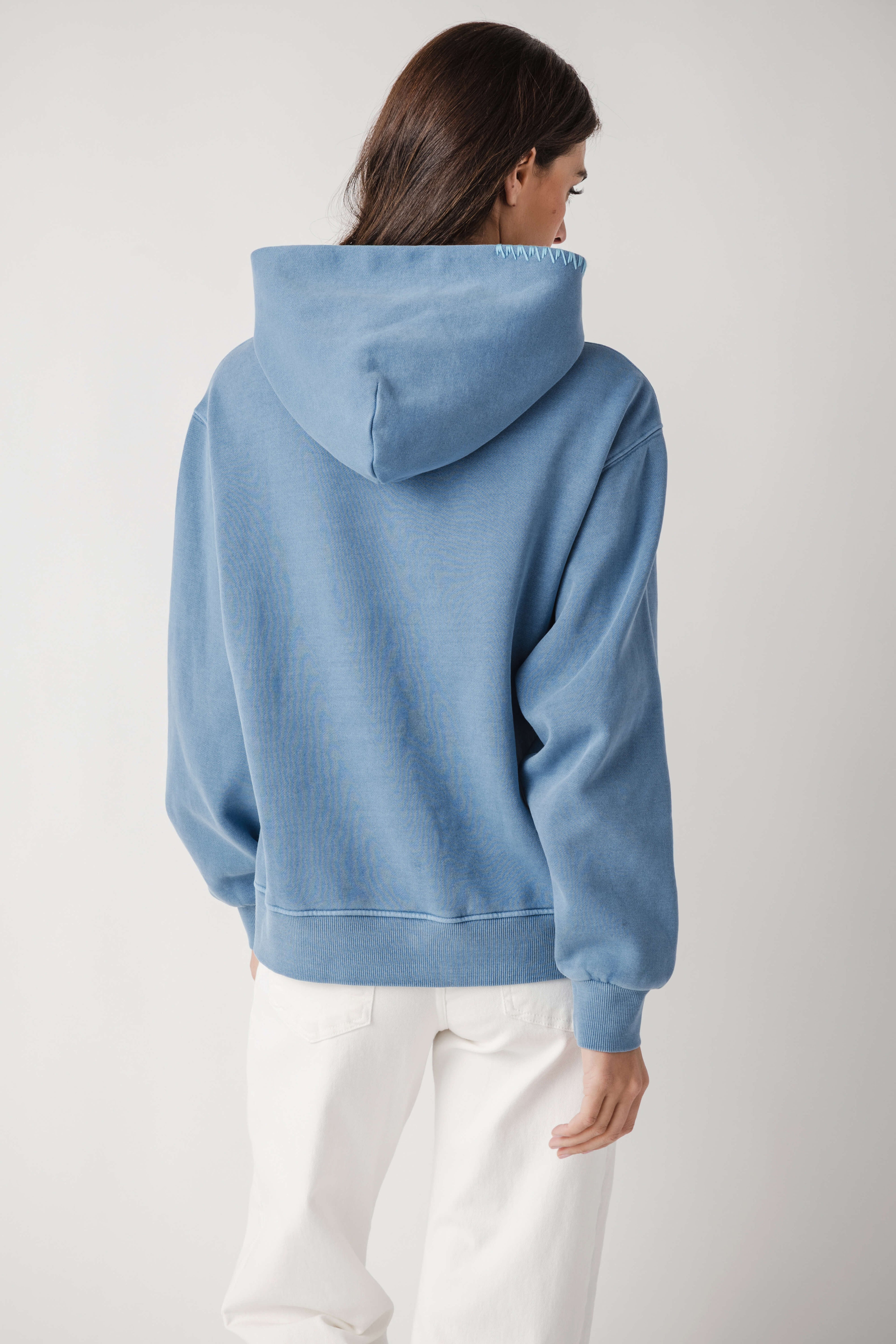 Vintage Havana Stitching Detail Hoodie