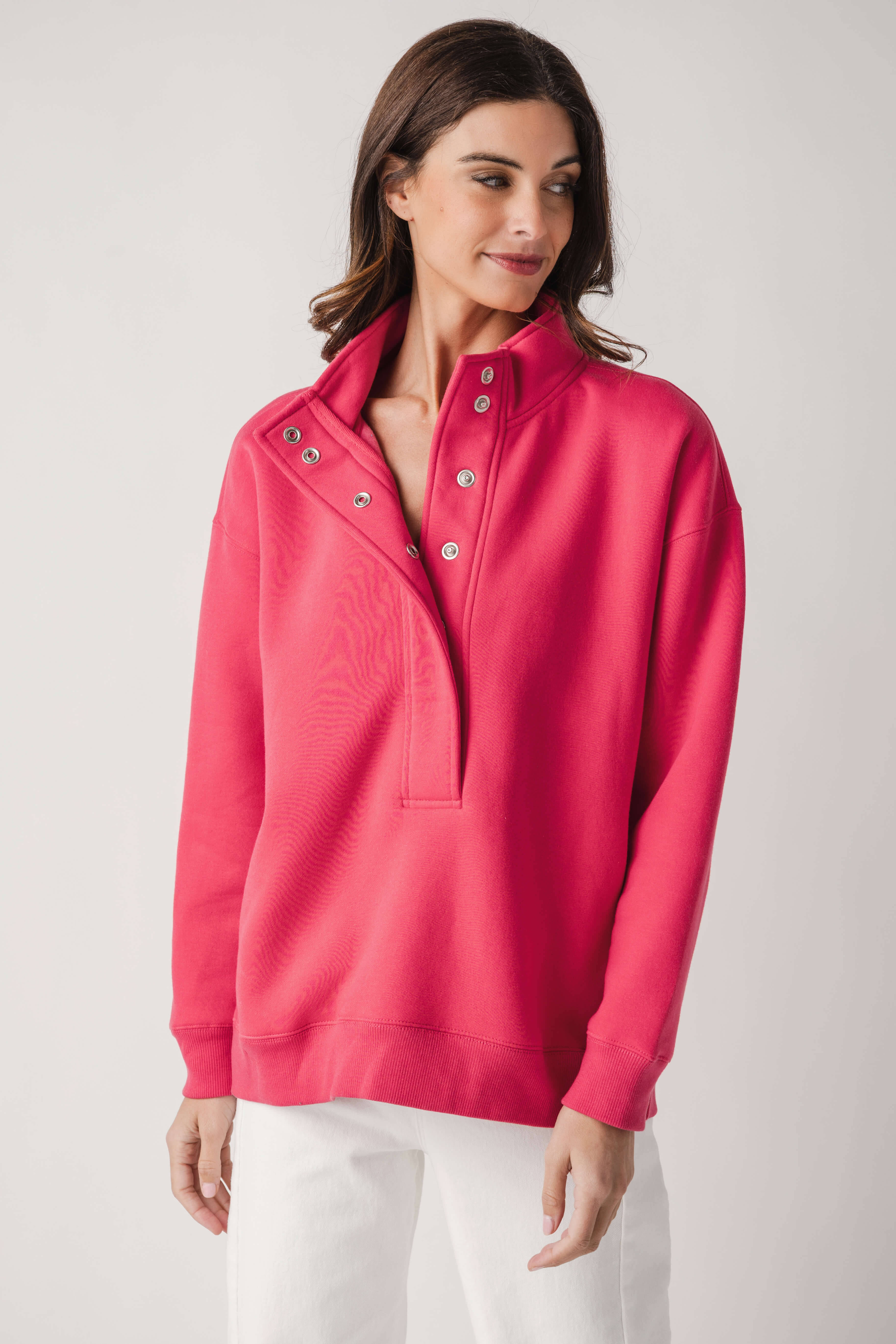Ocean Drive Snap Polo Sweatshirt