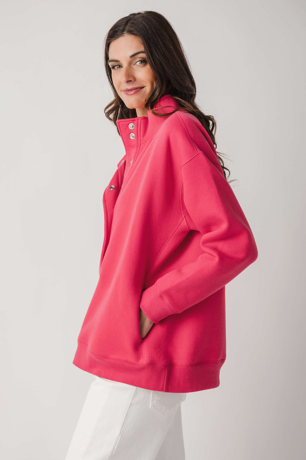 Ocean Drive Snap Polo Sweatshirt