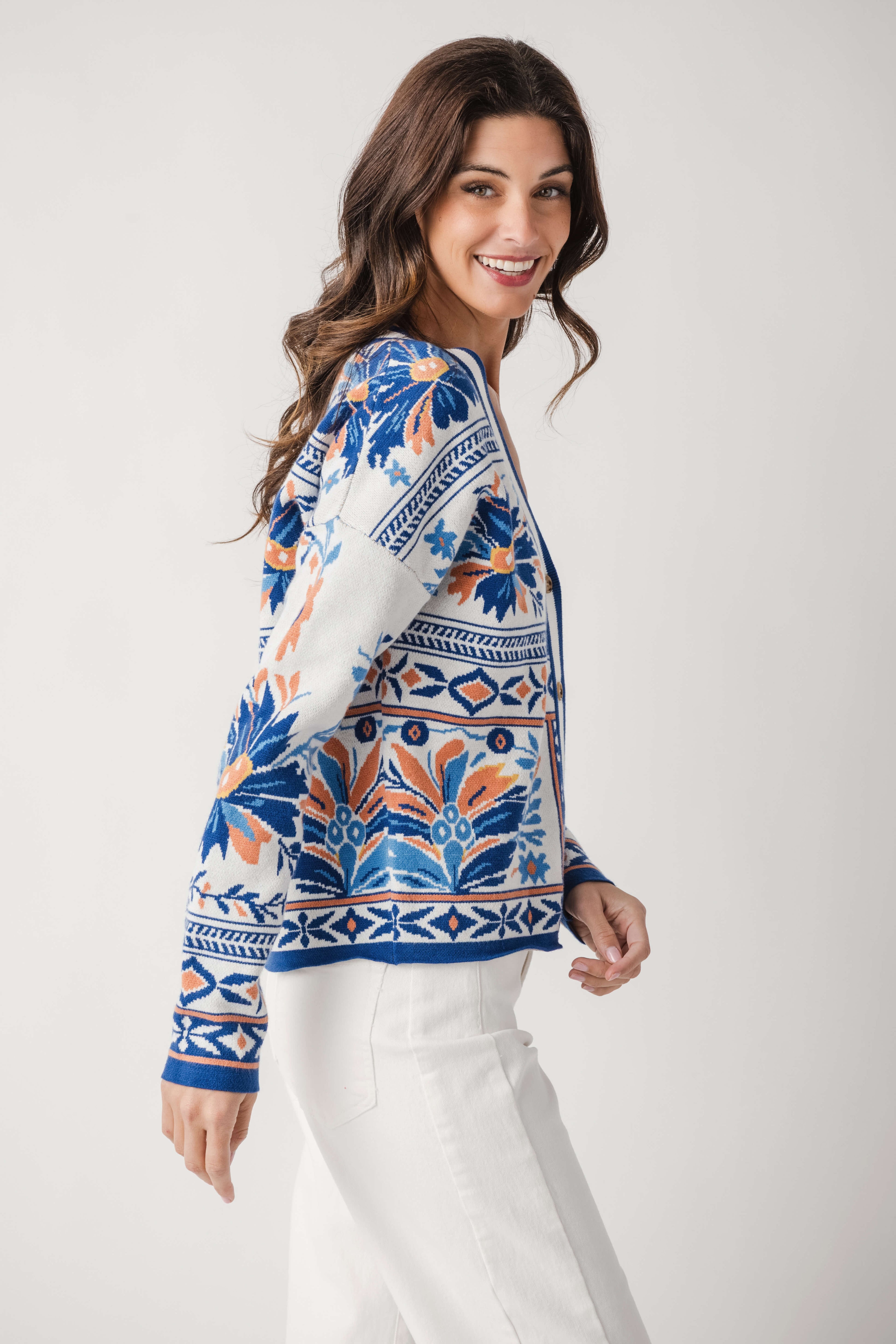 Fate Printed Floral Cardigan