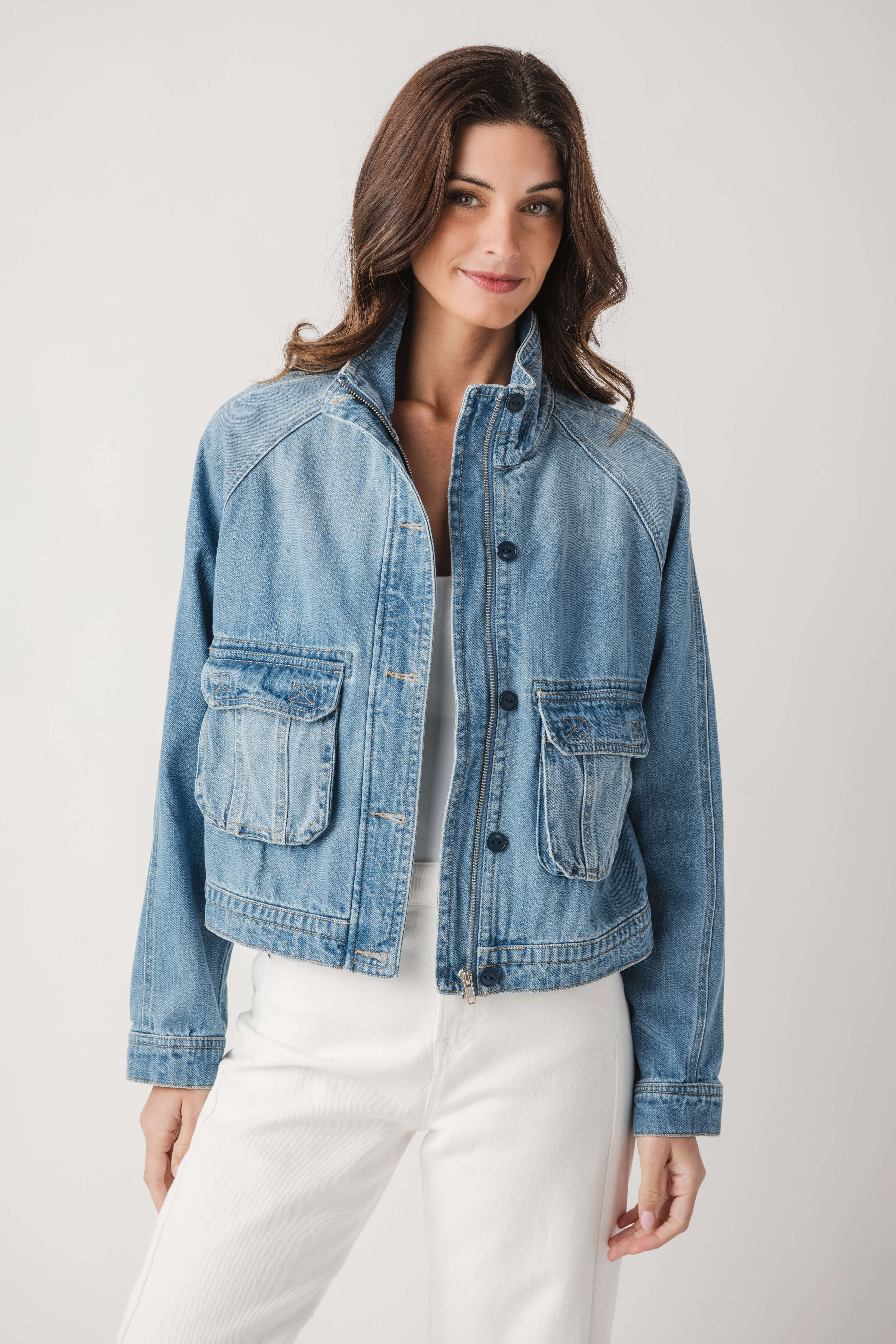 Risen Pocket Detail Denim Jacket – Social Threads