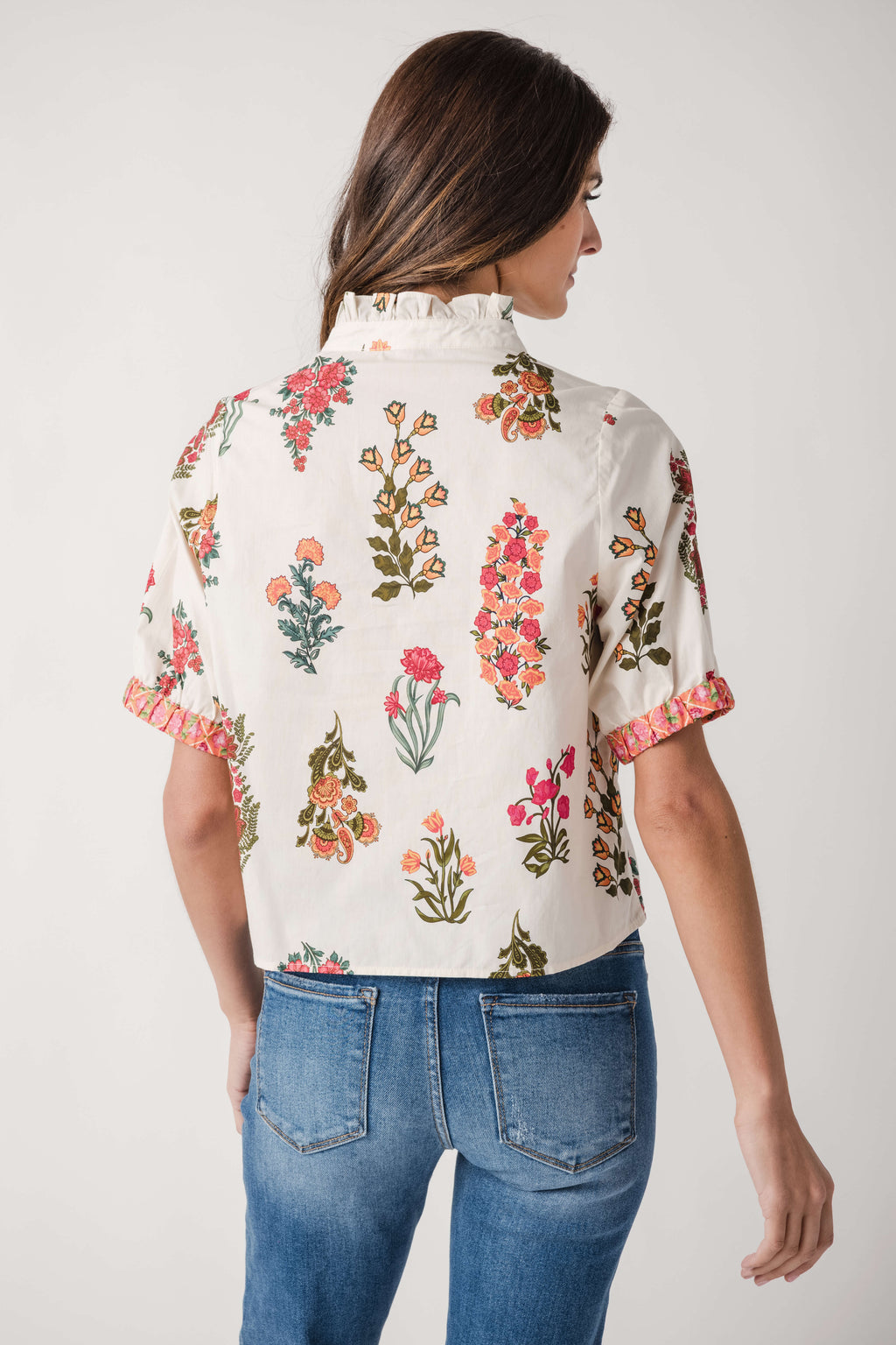 THML Floral Split Hem Top