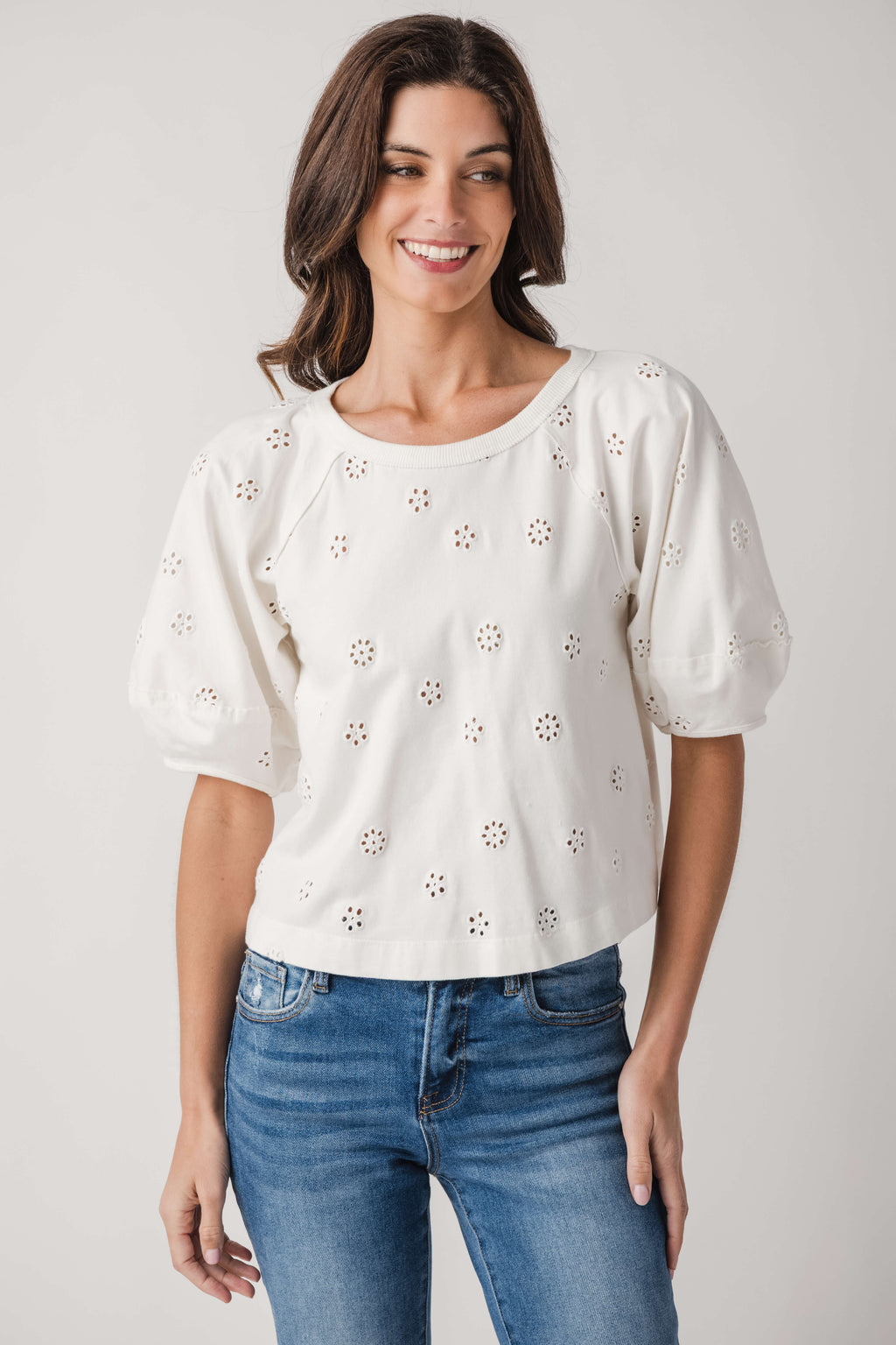 Free People Jessie Eyelet Tee