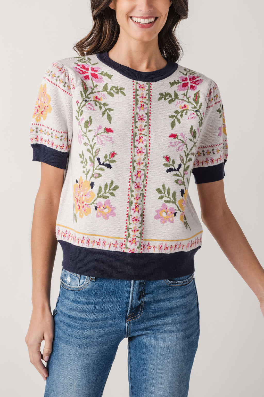 Fate Vintage Bloom Knit Top