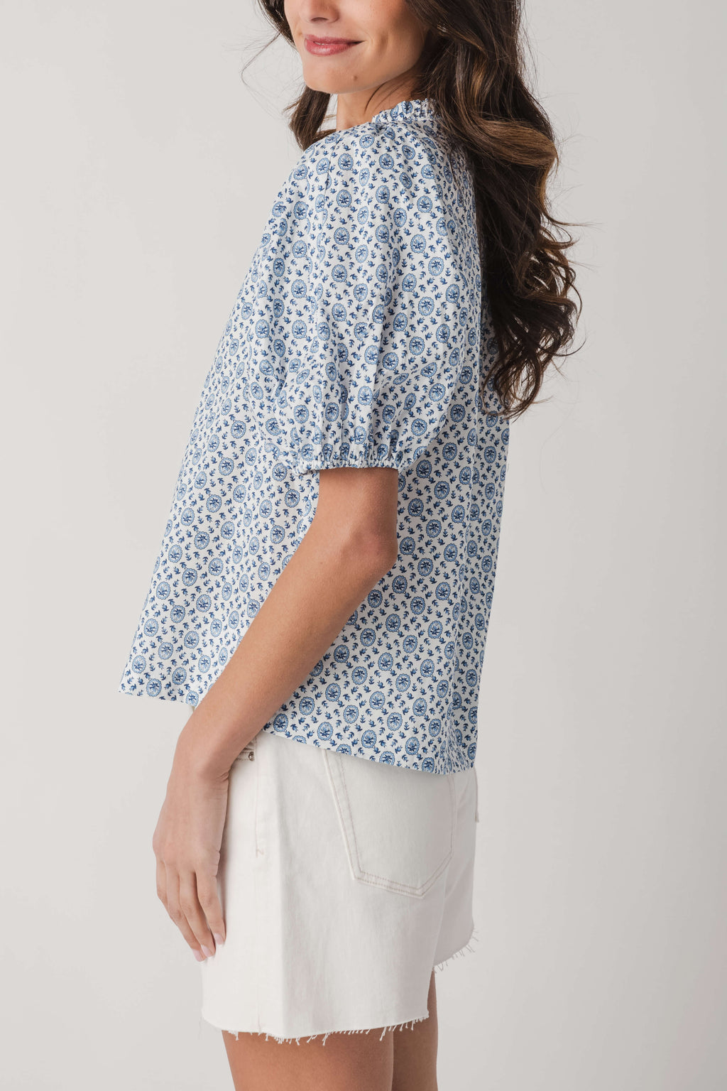 Pinch Bandana Puff Sleeve Top