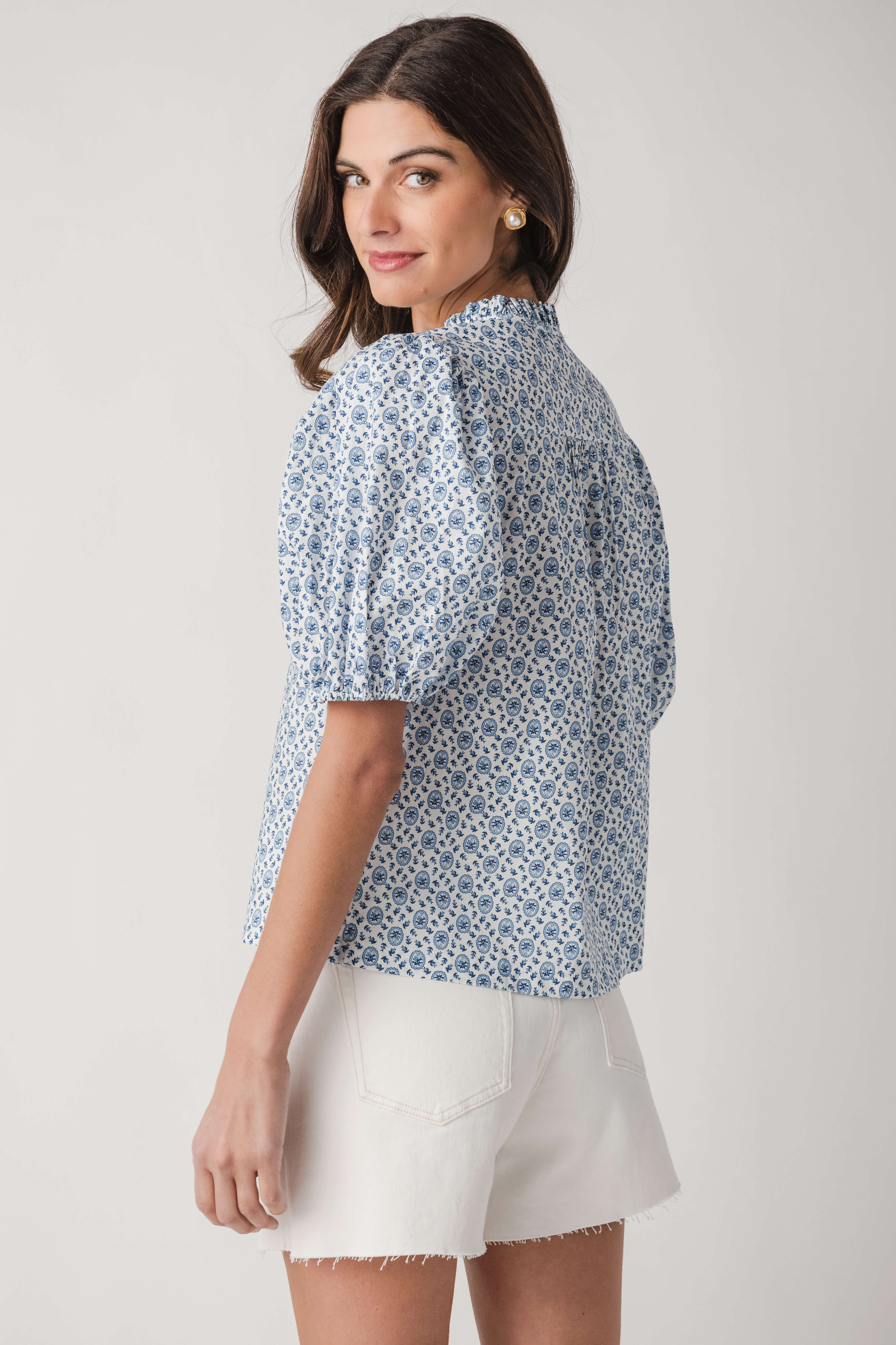 Pinch Bandana Puff Sleeve Top
