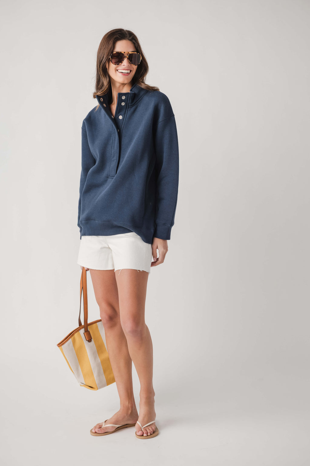 Ocean Drive Snap Polo Sweatshirt