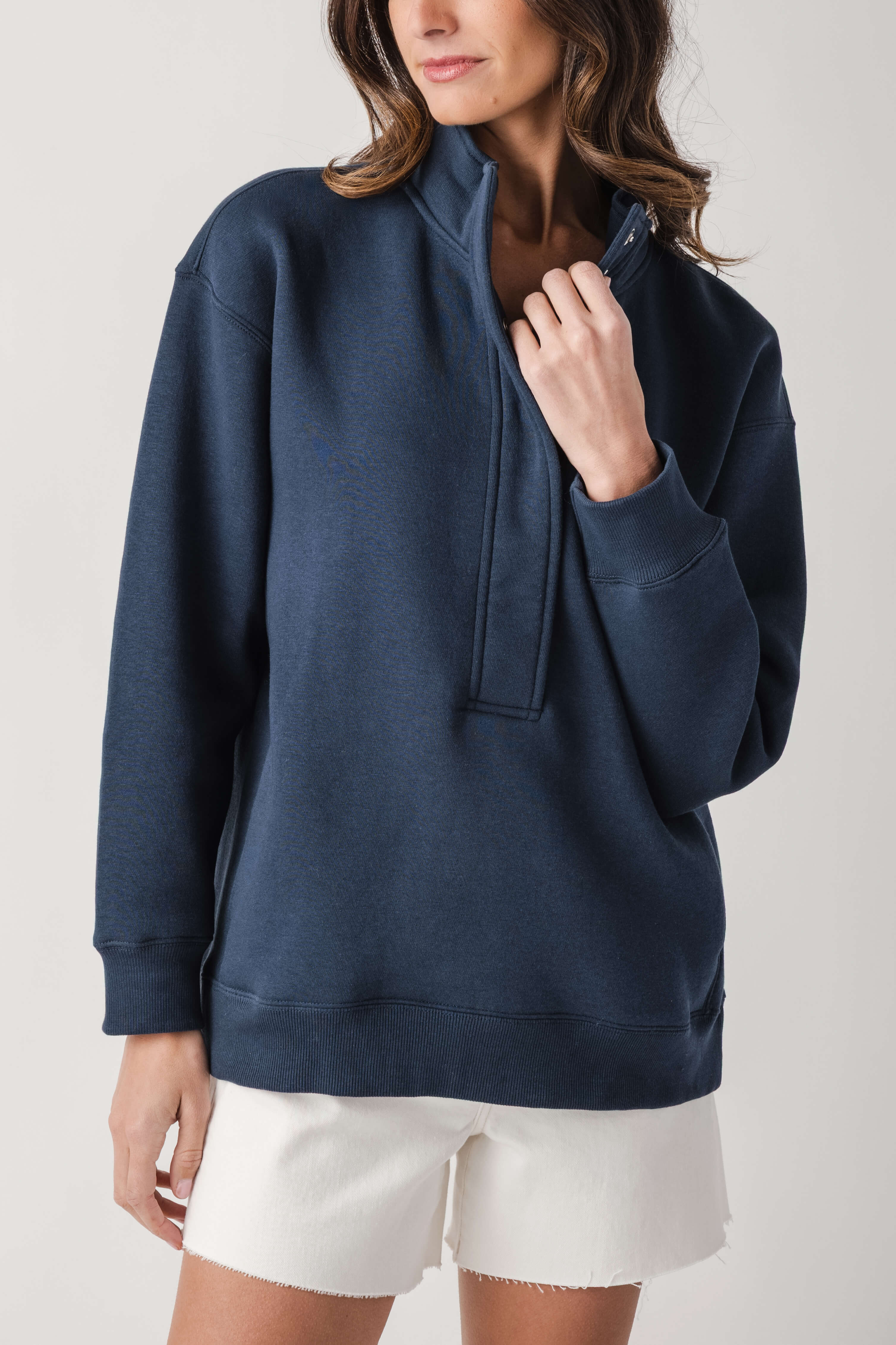 Ocean Drive Snap Polo Sweatshirt