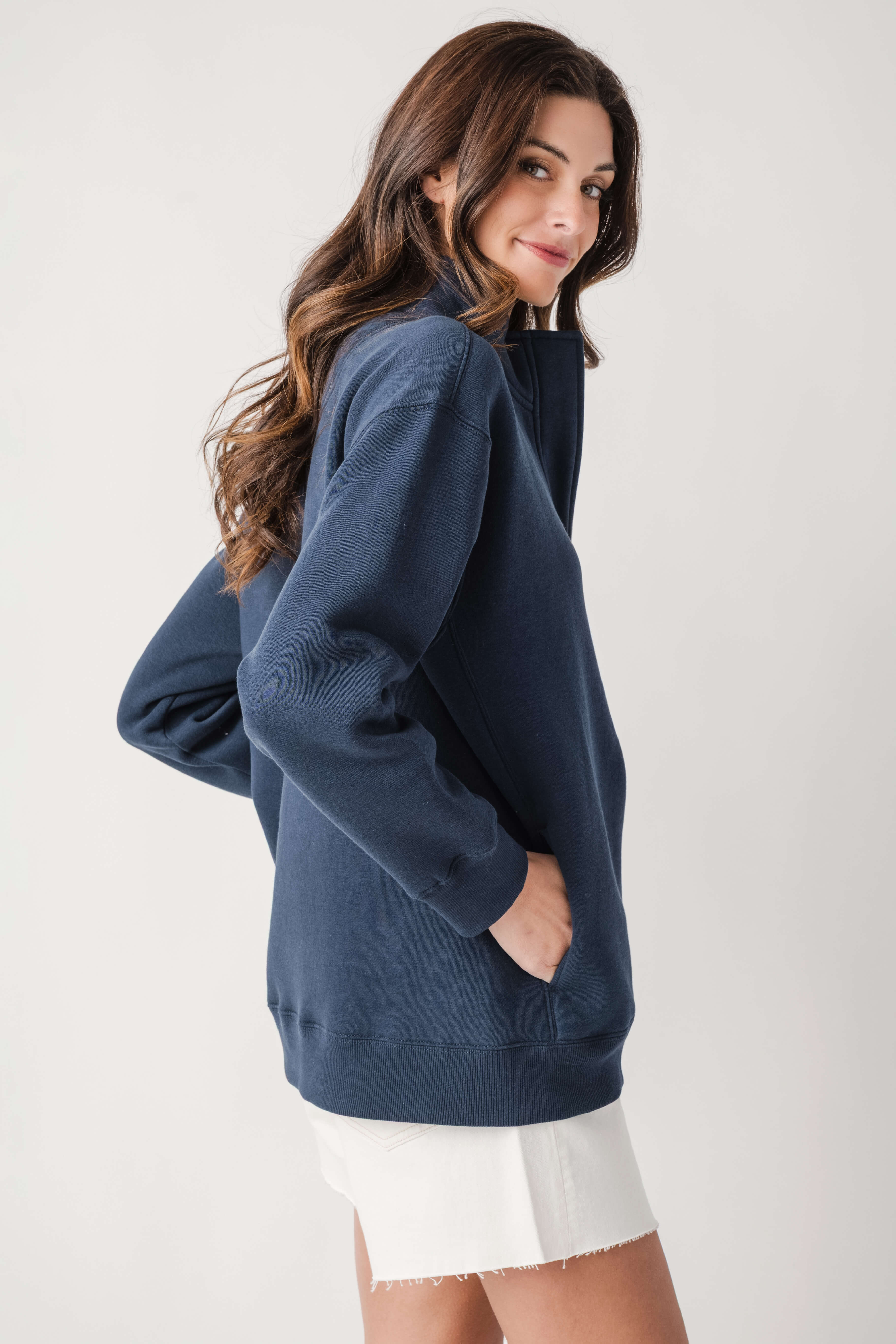 Ocean Drive Snap Polo Sweatshirt