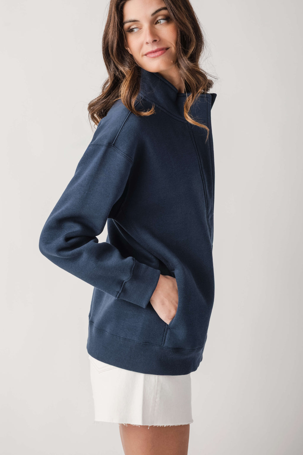 Ocean Drive Snap Polo Sweatshirt