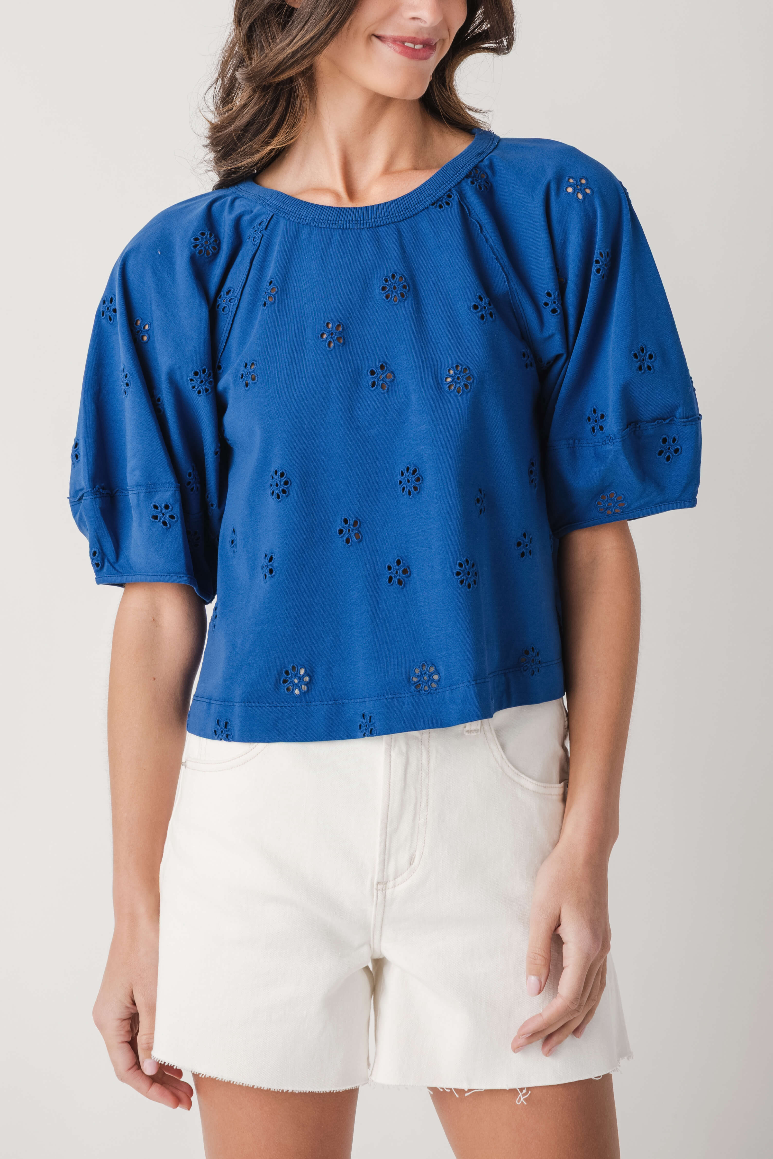 Free People Jessie Eyelet Tee