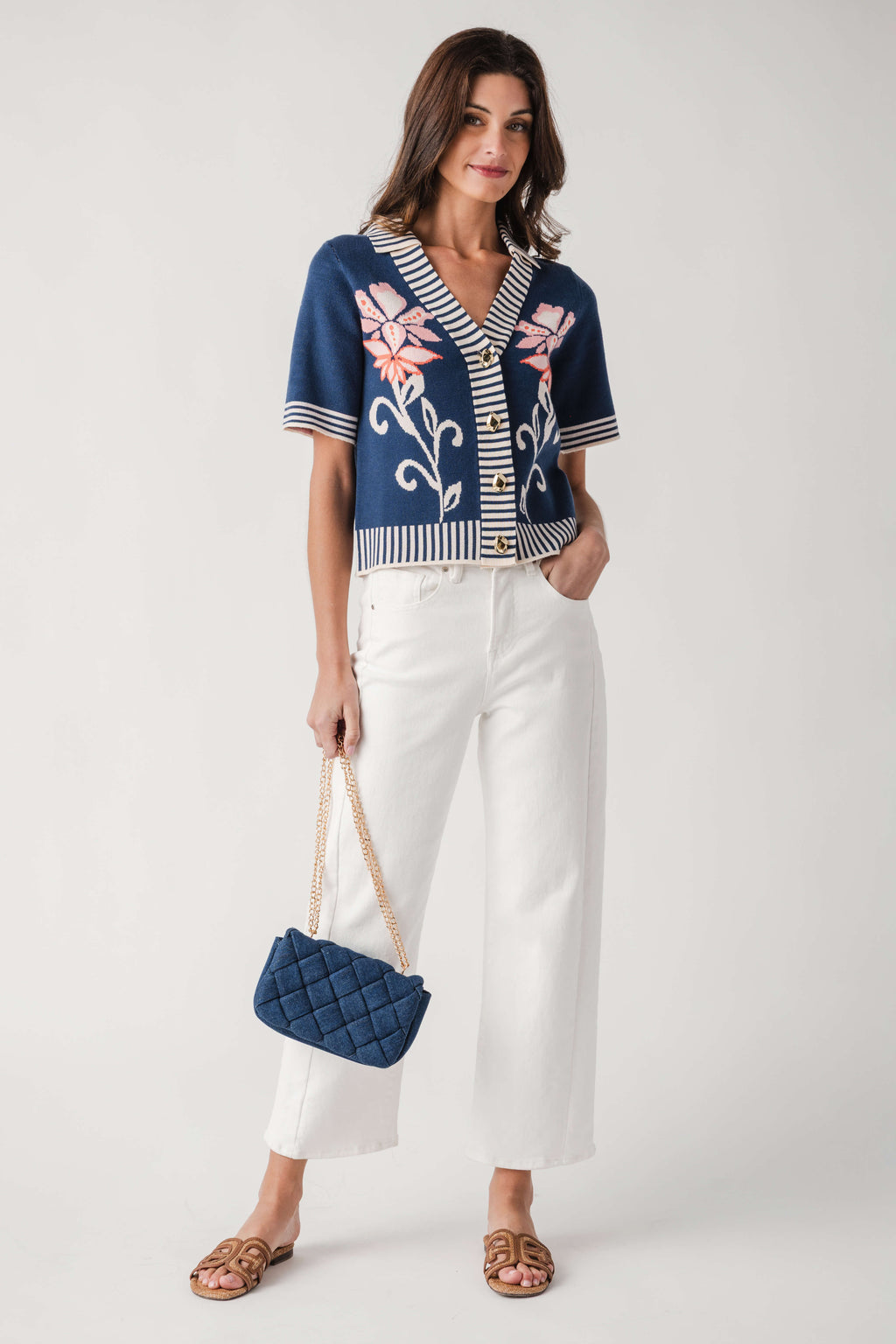 THML Button Up Sweater Top