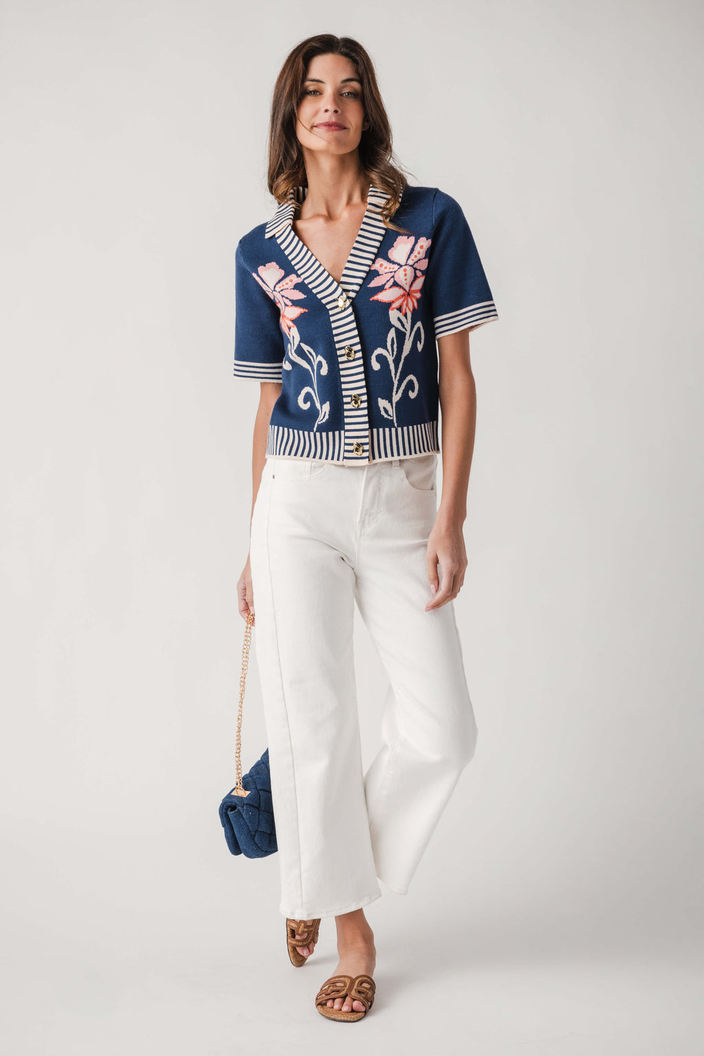 THML Button Up Sweater Top