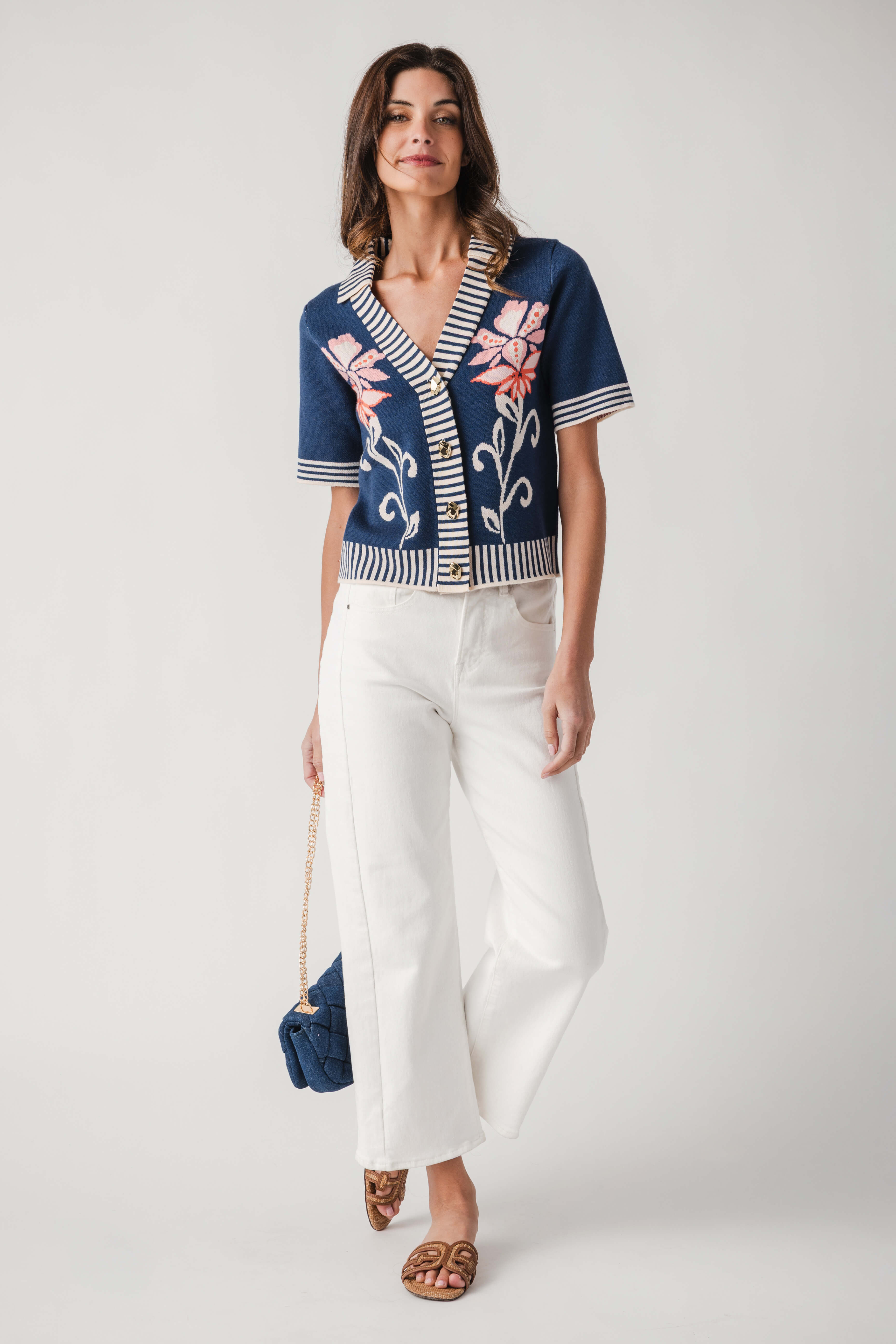 THML Button Up Sweater Top