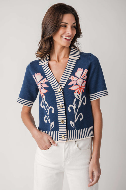 THML Button Up Sweater Top