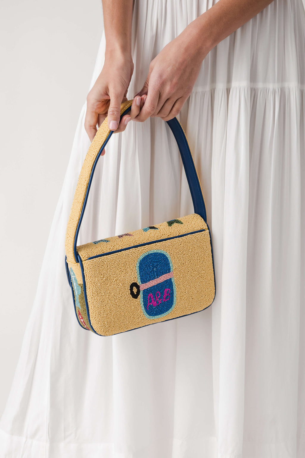 America & Beyond Fish Tales Beaded Shoulder Bag