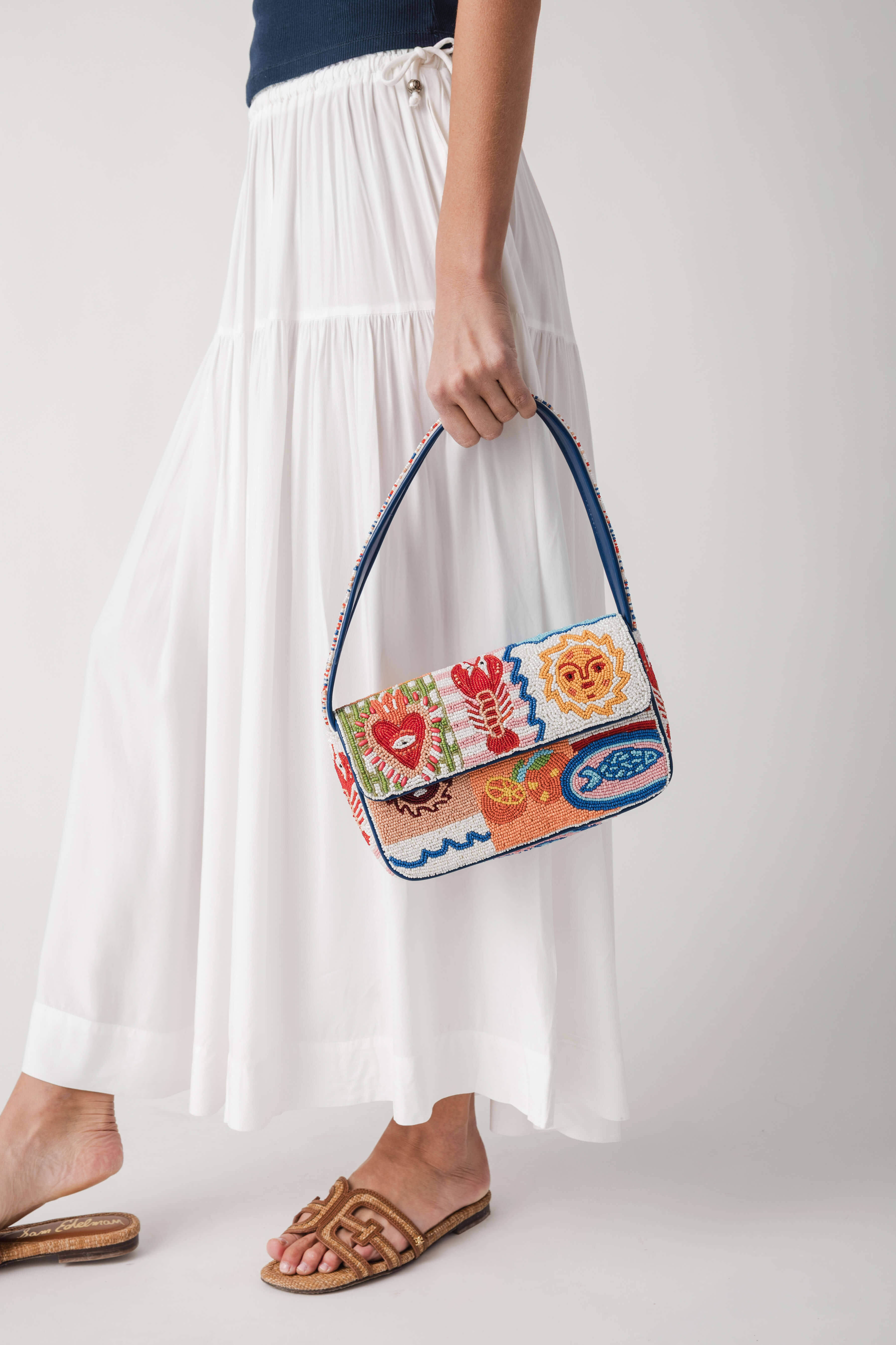 America & Beyond Sun & Sea Beaded Shoulder Bag