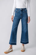 Risen Kaia High Rise Released Hem Crop Wide Leg Jeans